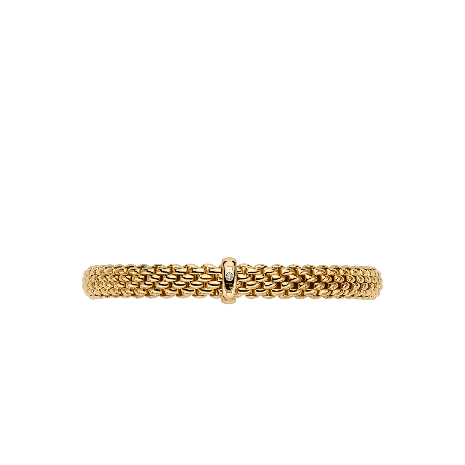 Vendôme 18K Yellow Gold Flex'it Bracelet With a White Diamond