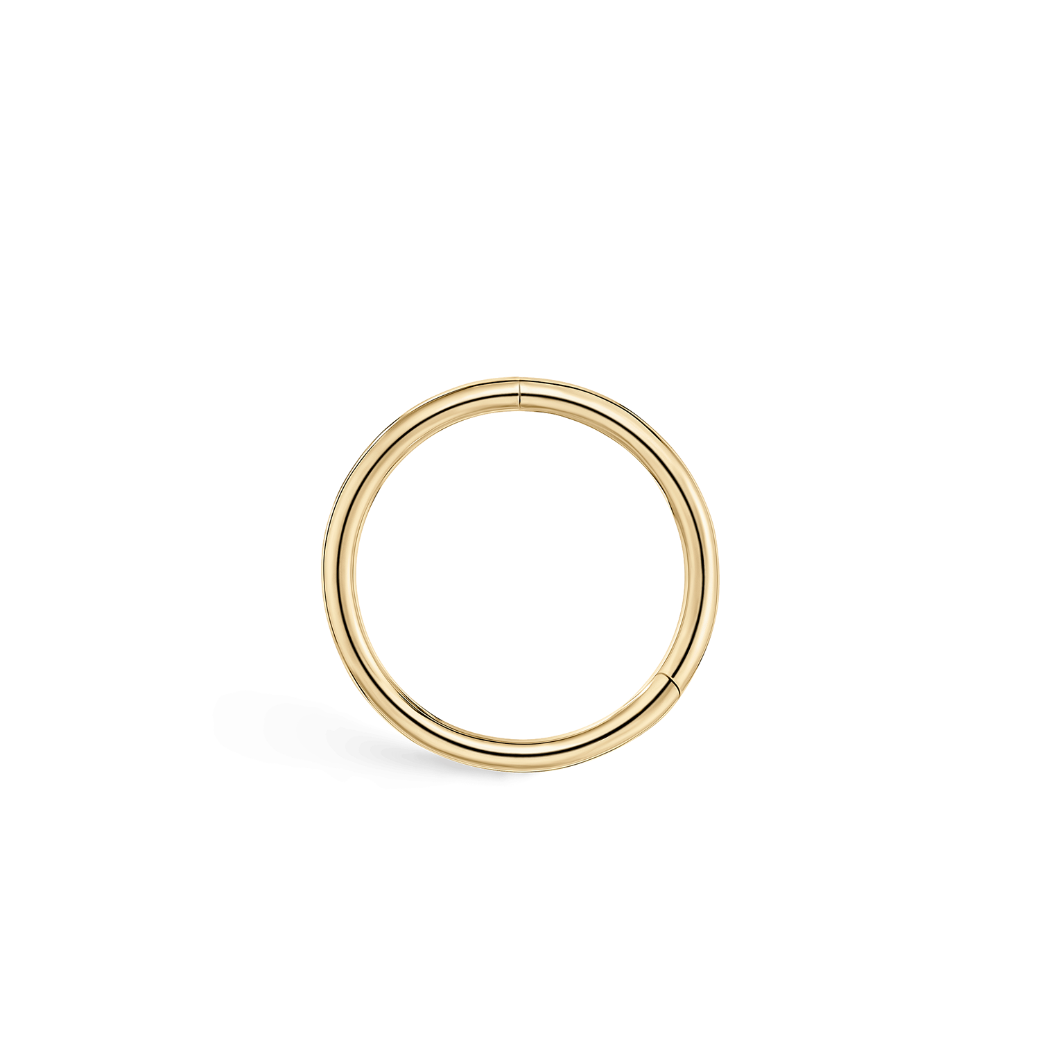 14K Yellow Gold 9.5mm Plain Hoop Earring