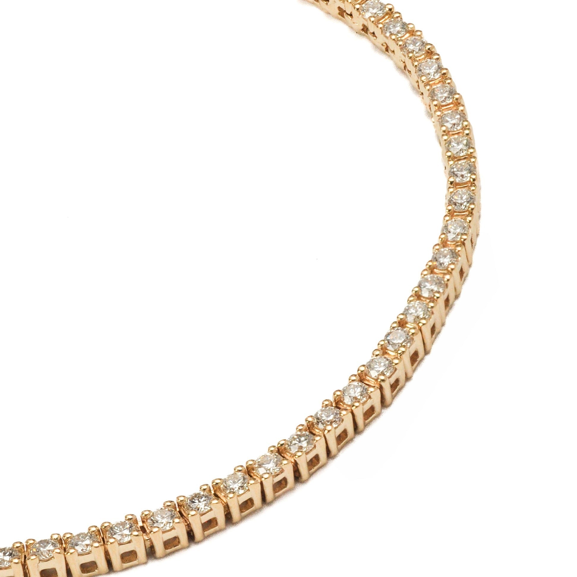 Video Thumbnail: Yellow Gold 18 Dainty Diamond Tennis Necklace 3 4930 8211 - 14k Yellow Gold 18" Slim Diamond Tennis Necklace 3.10cttw