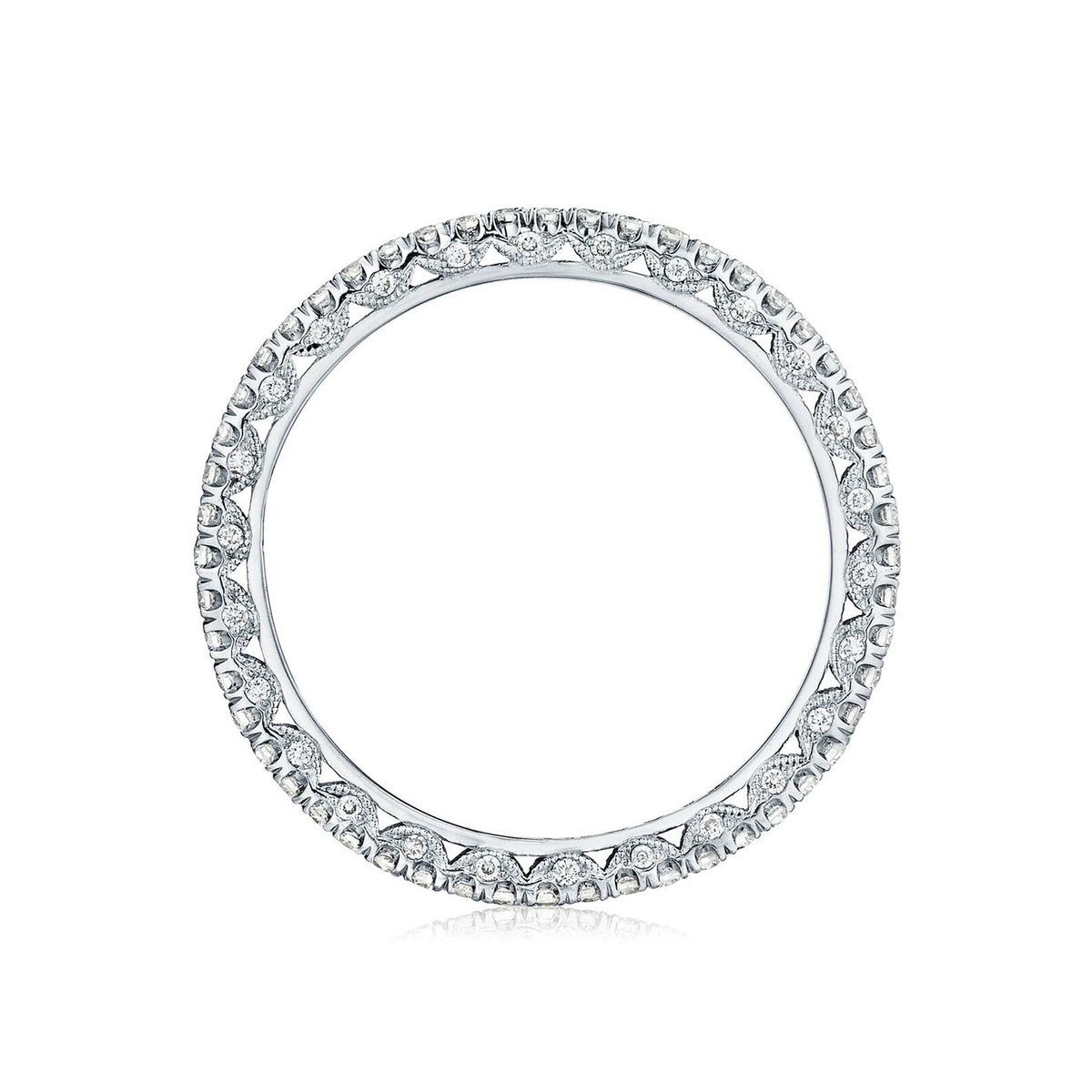Tacori 18k White Gold Petite Crescent Band 0.24ctw