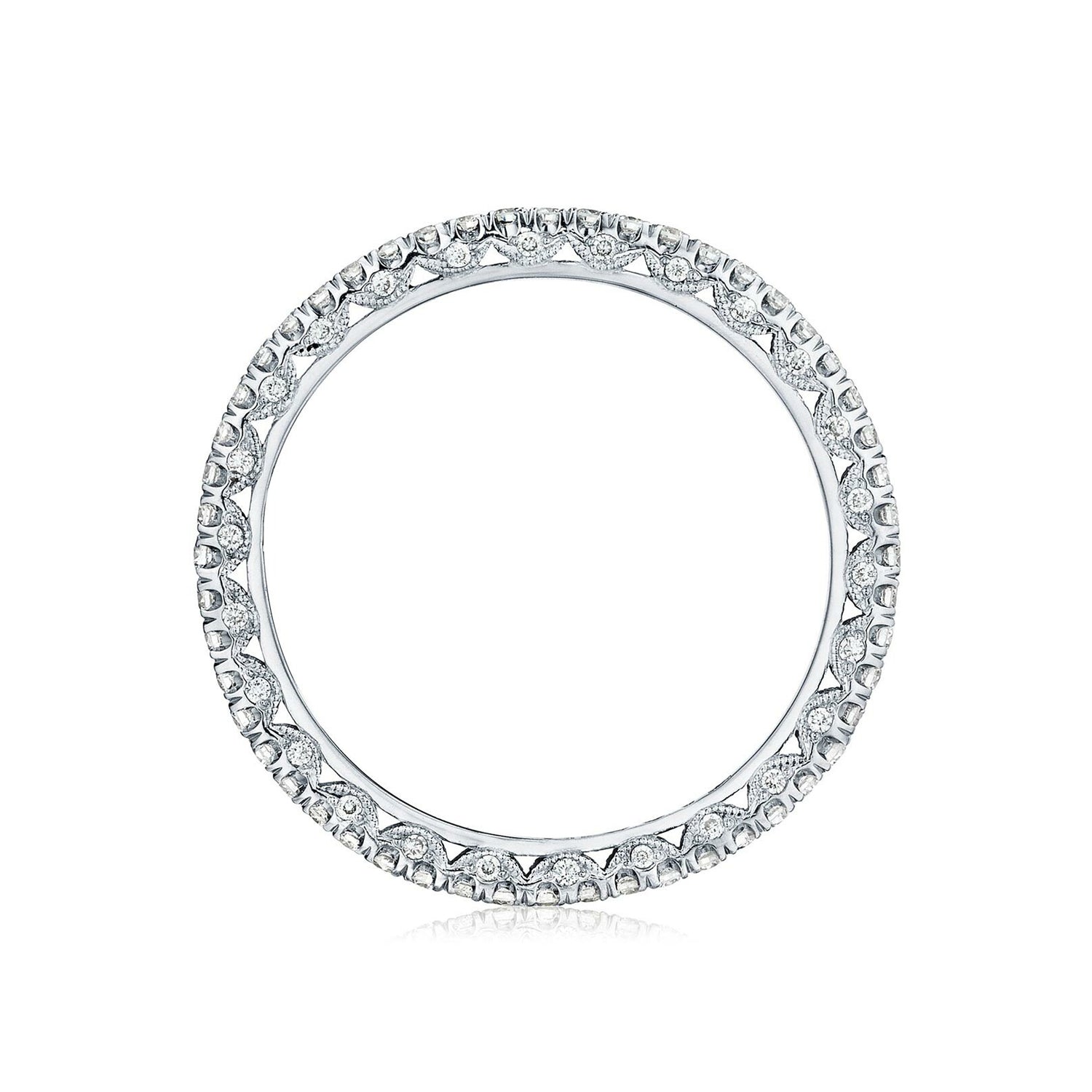 Tacori 18k White Gold Petite Crescent Band 0.24ctw