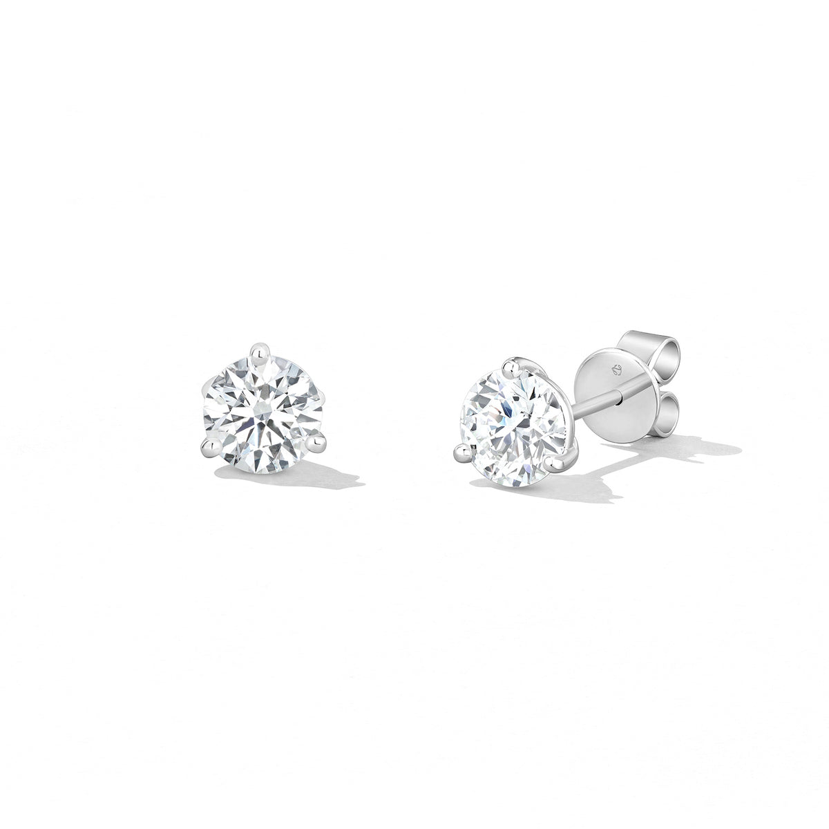 Video Thumbnail: White Gold Three Prong Stud Earring 0 - 0.40ctw 18kw Gold Three-prong Stud Earring