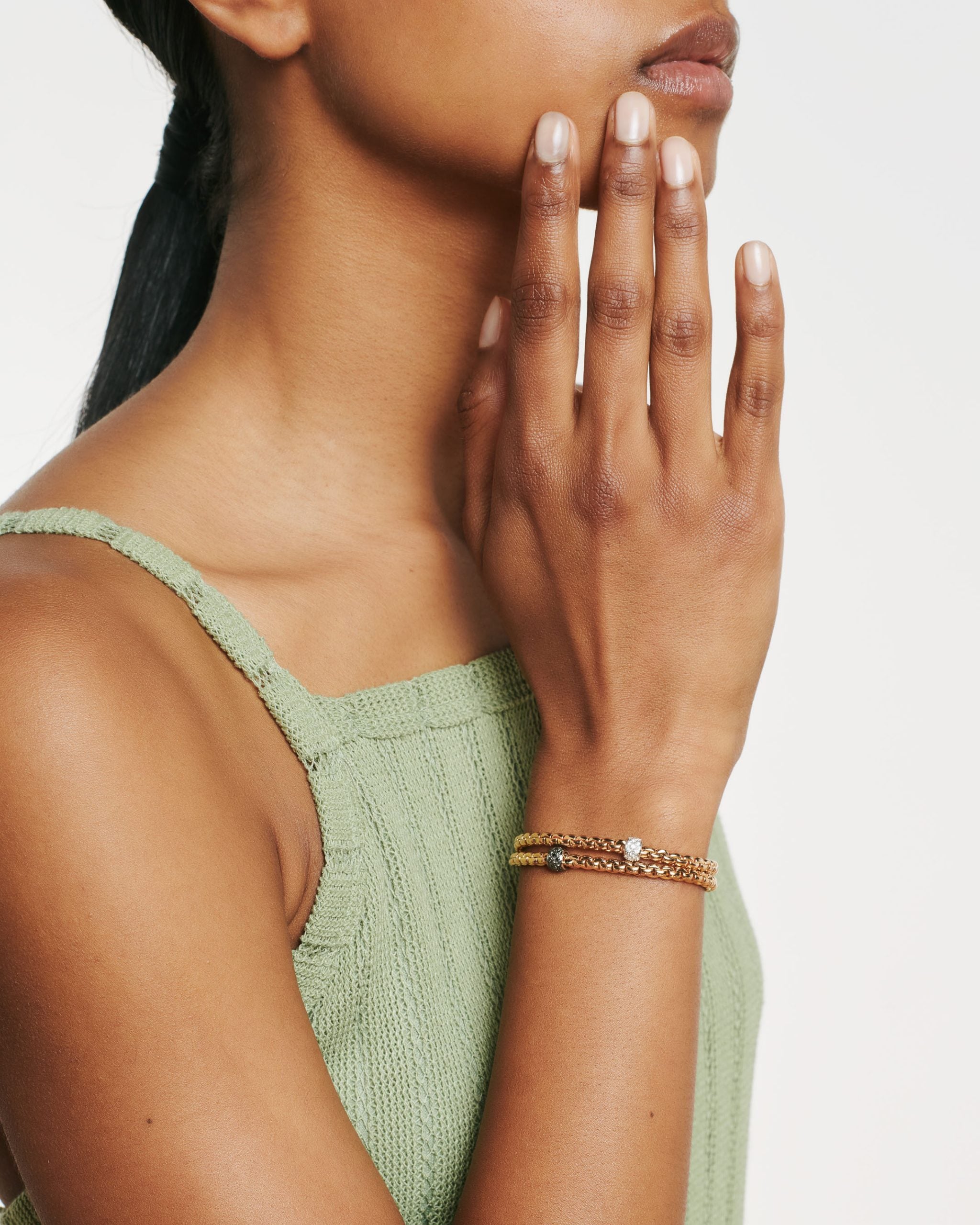 Eka 18K Yellow Gold Diamond Pave Flex'it Bracelet