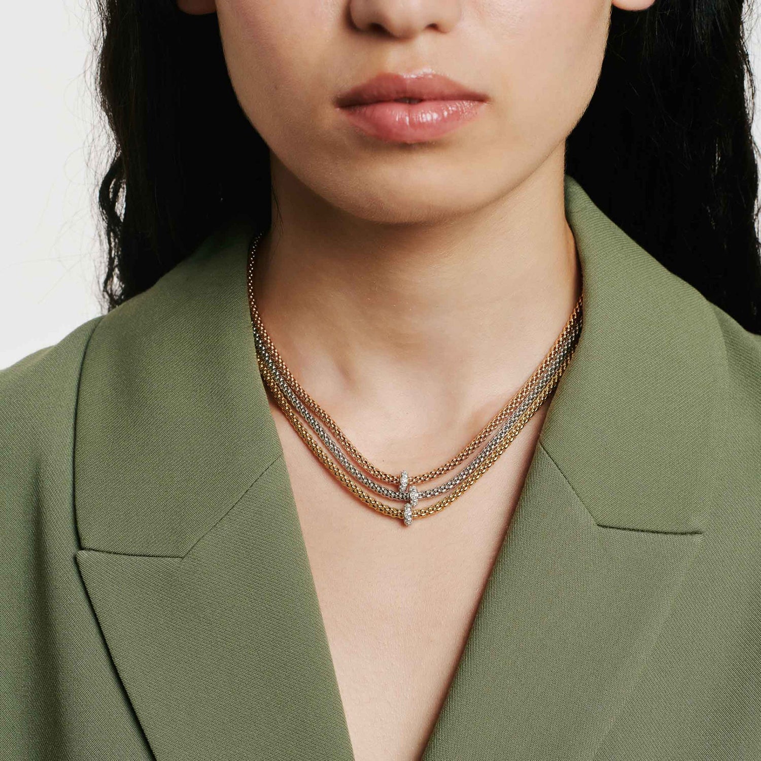 Prima 18K White Gold Necklace with Diamonds