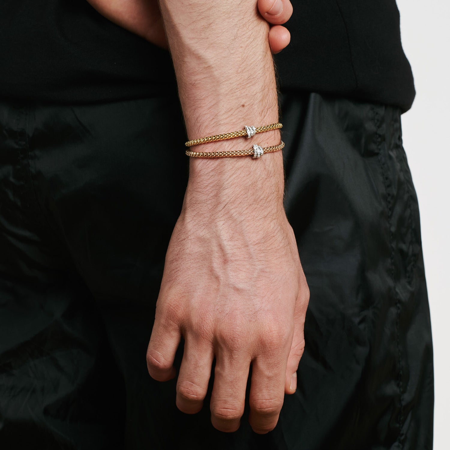 Prima 18K White Gold Diamond Flex'it Bracelet Medium