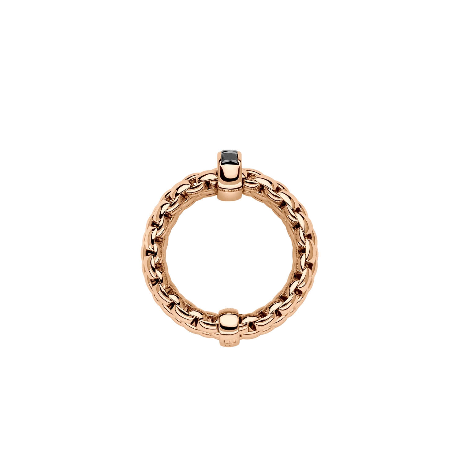 Panorama 18K Rose Gold XLarge Flex'it Ring with Black Diamonds