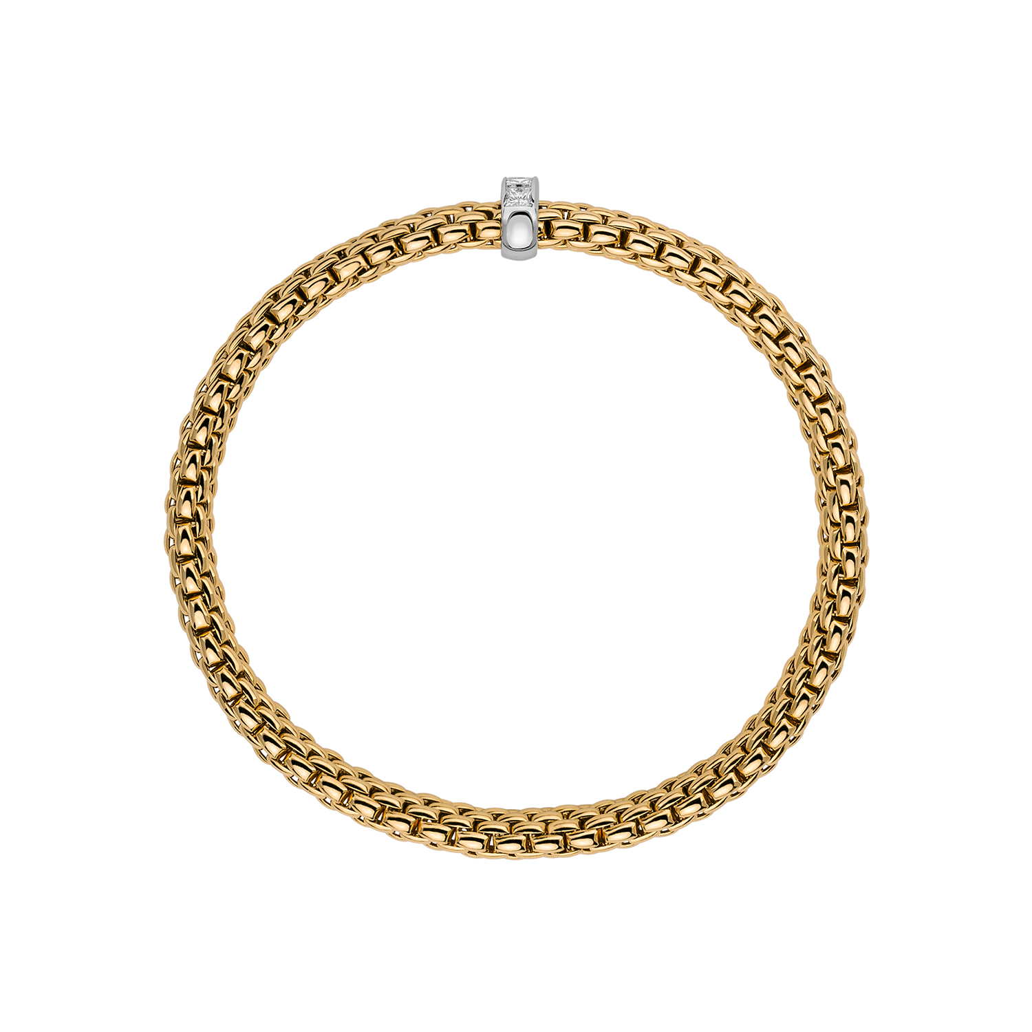 Vendôme 18K Yellow Gold Medium Flex'it Bracelet with Diamonds