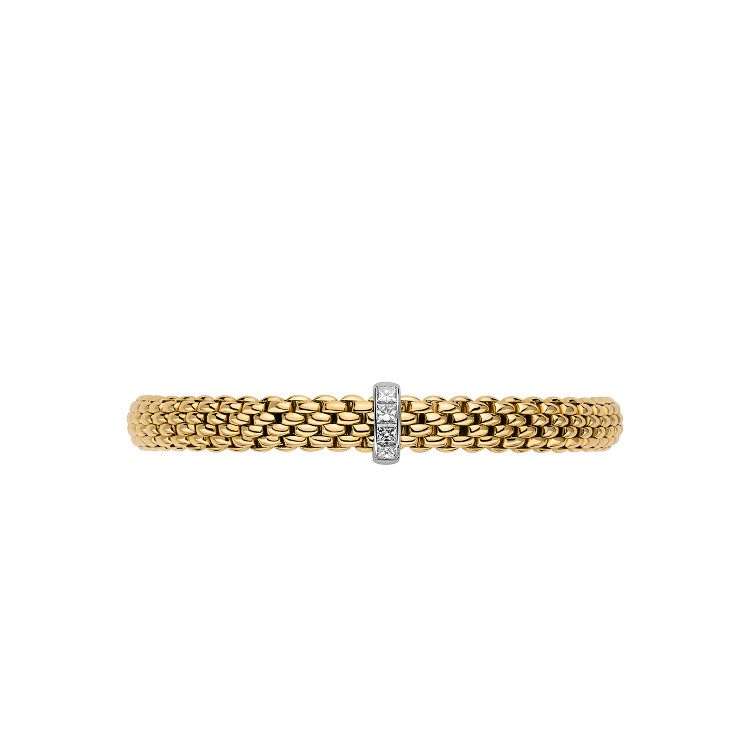 Vendôme 18K Yellow Gold Medium Flex'it Bracelet with Diamonds