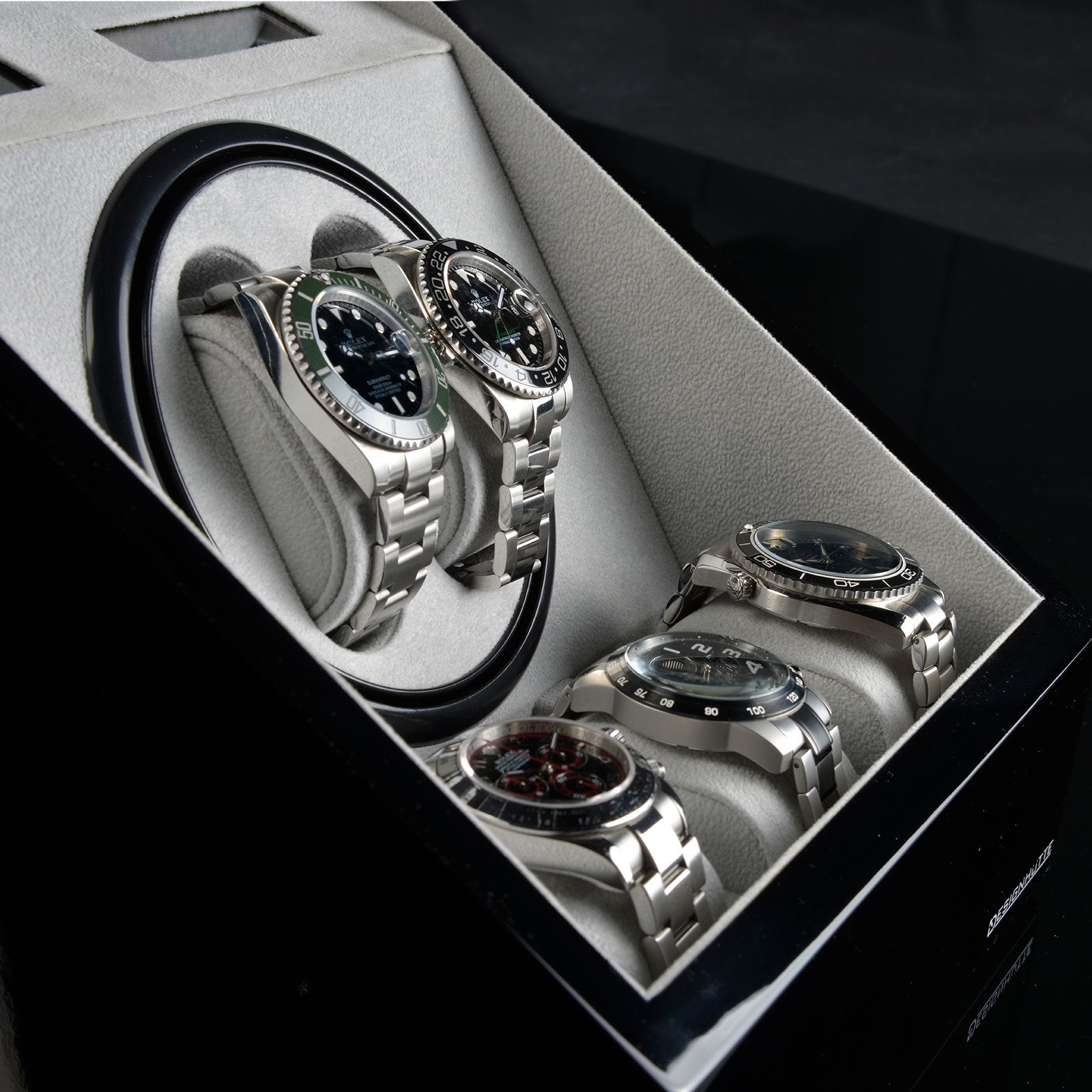 Video Thumbnail: 70005 01 D 02 - Designhütte Monaco Watch Winder in Black for 2 Watches