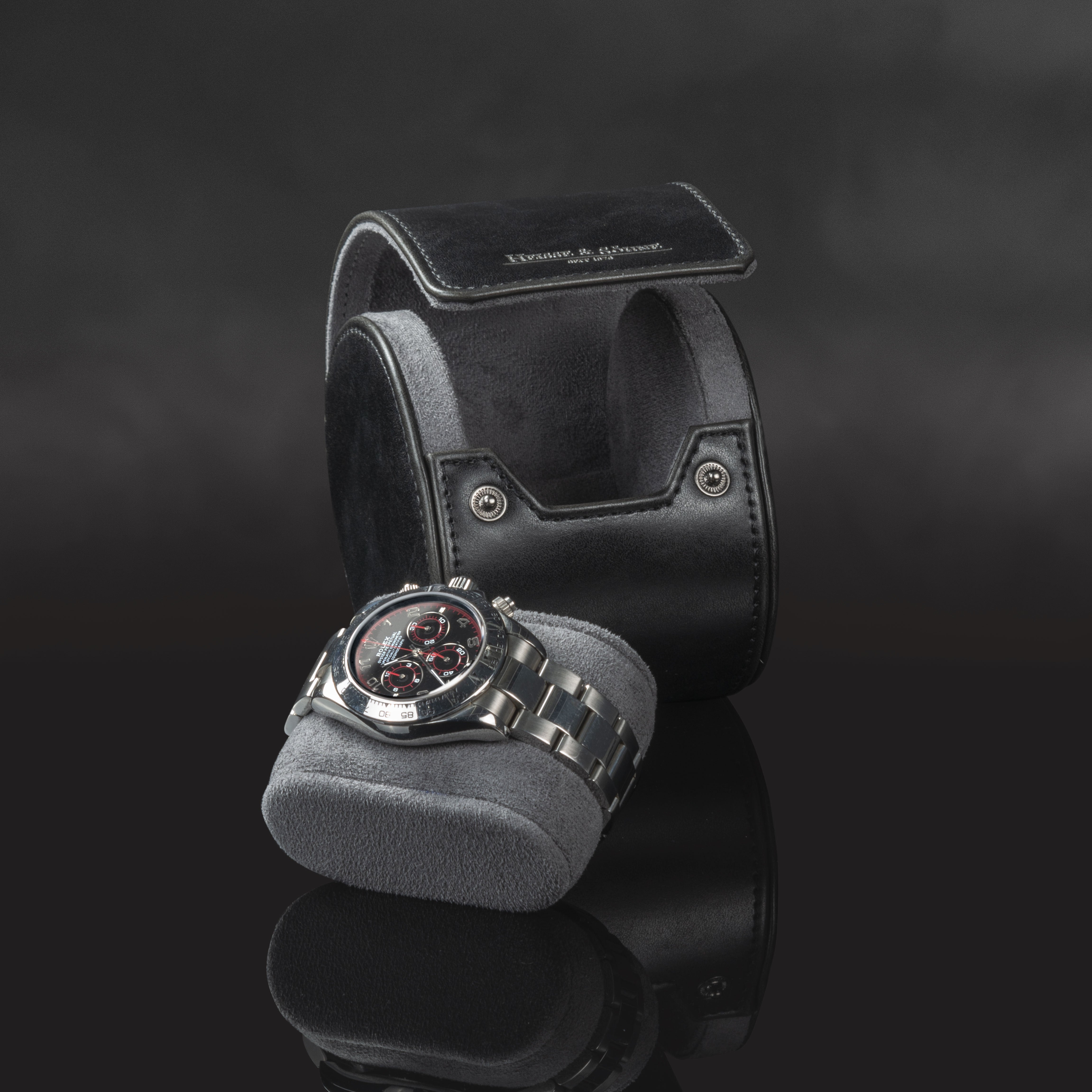 Vintage Single Watch Roll Black