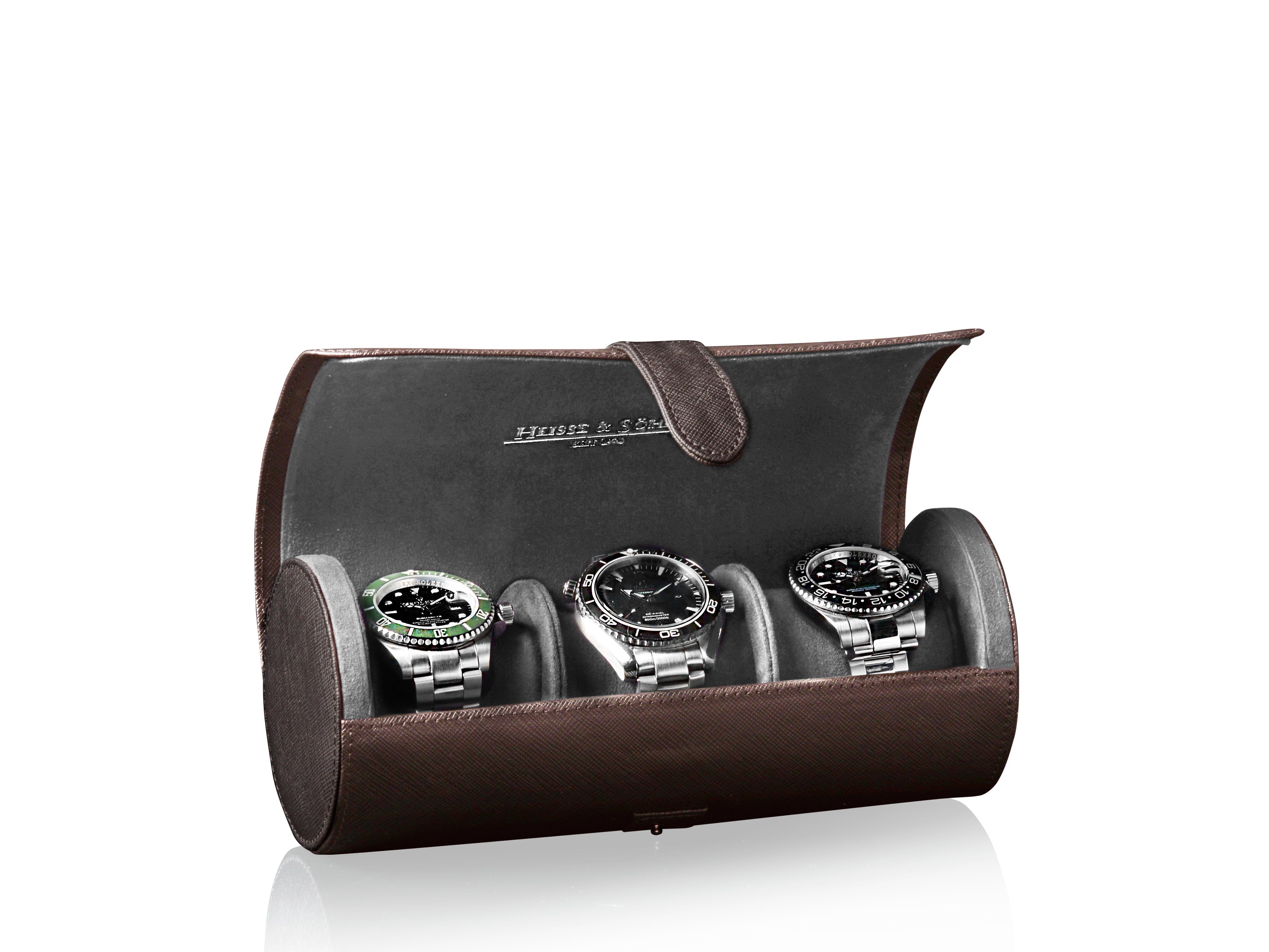 Rondo 3 Watch Roll Brown