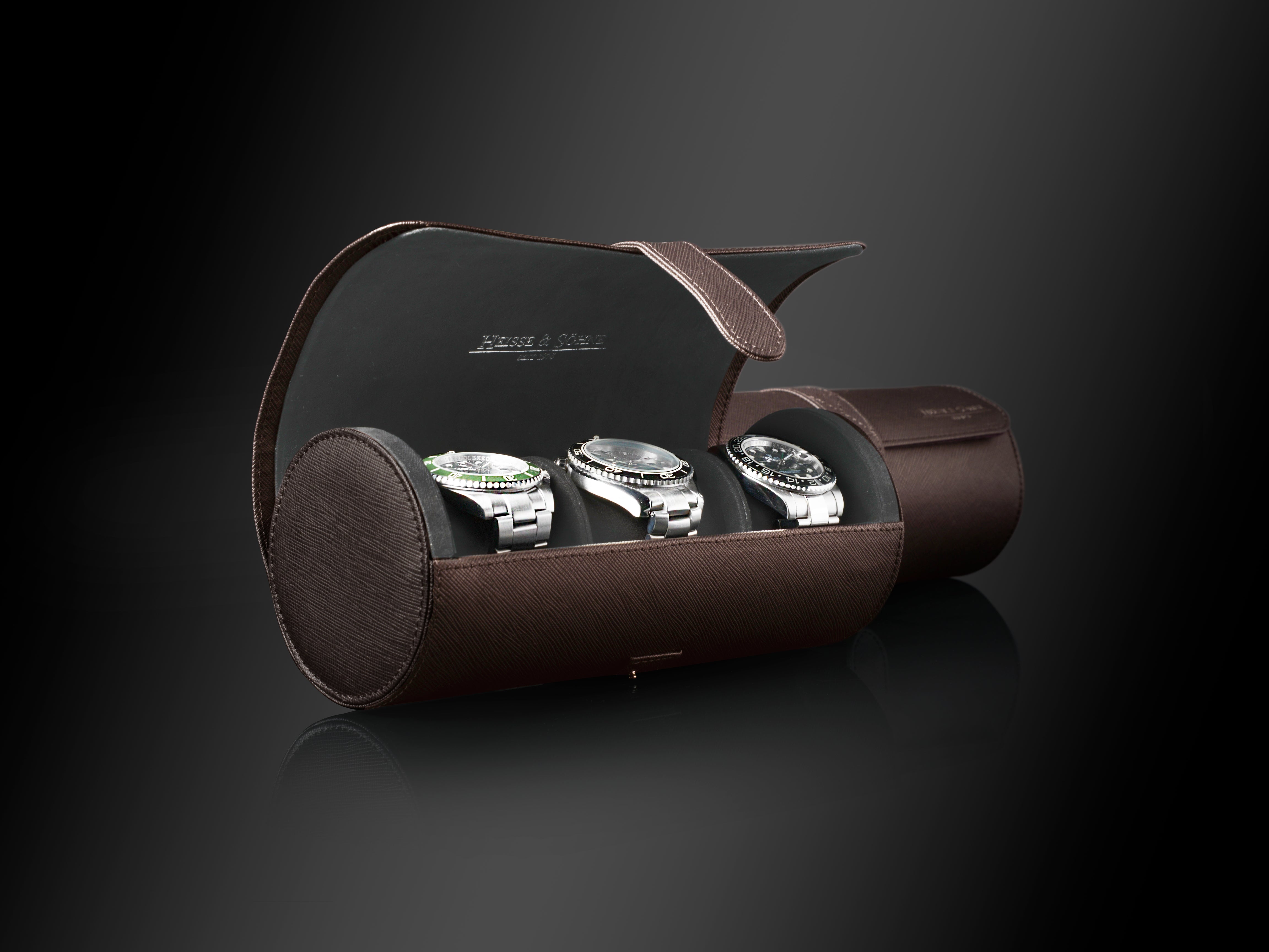 Rondo 3 Watch Roll Brown