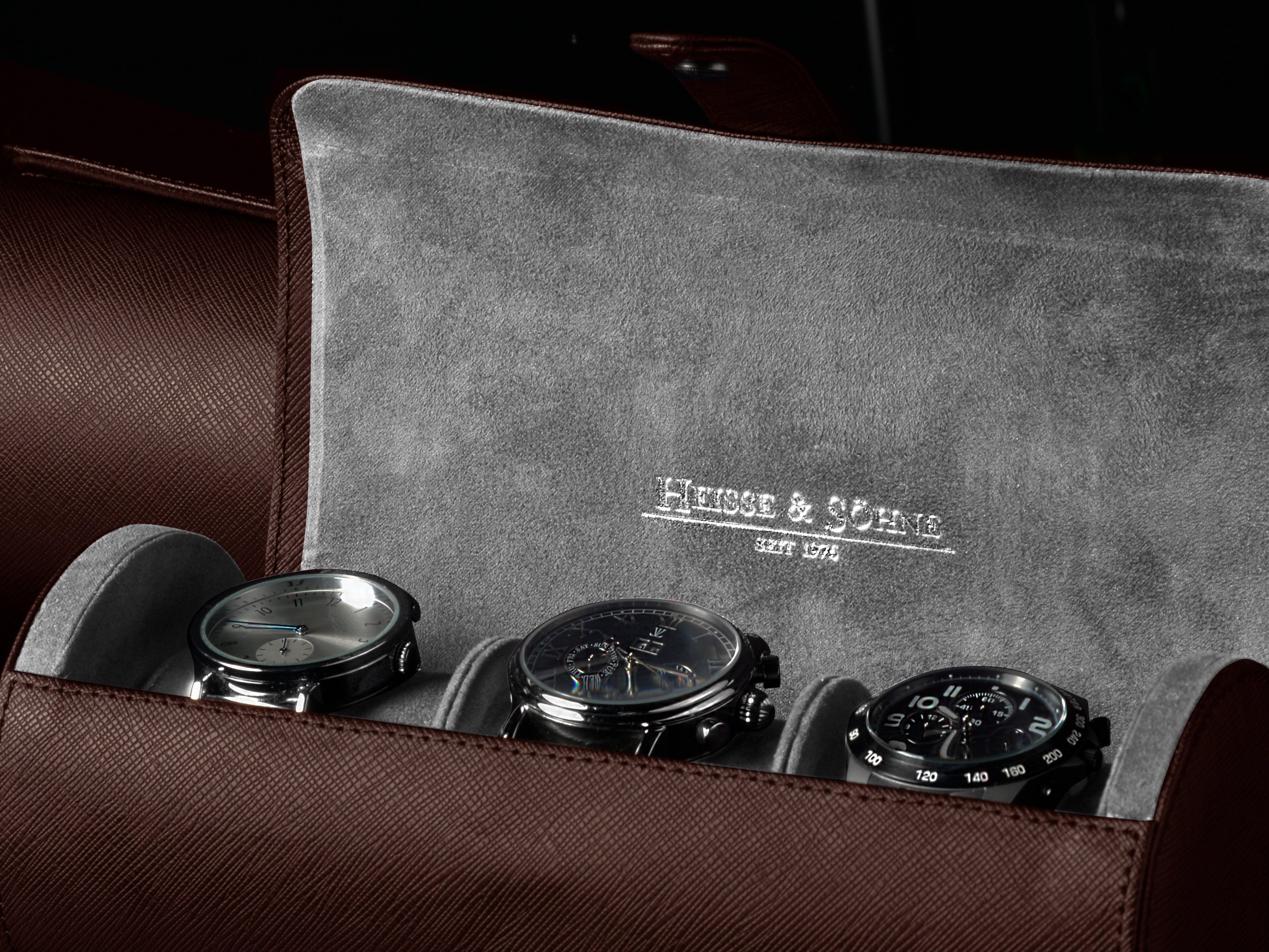 Rondo 3 Watch Roll Brown