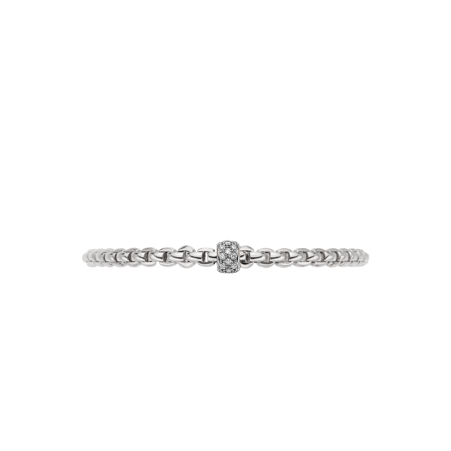 Eka 18K White Gold Diamond Pave Flex'it Bracelet