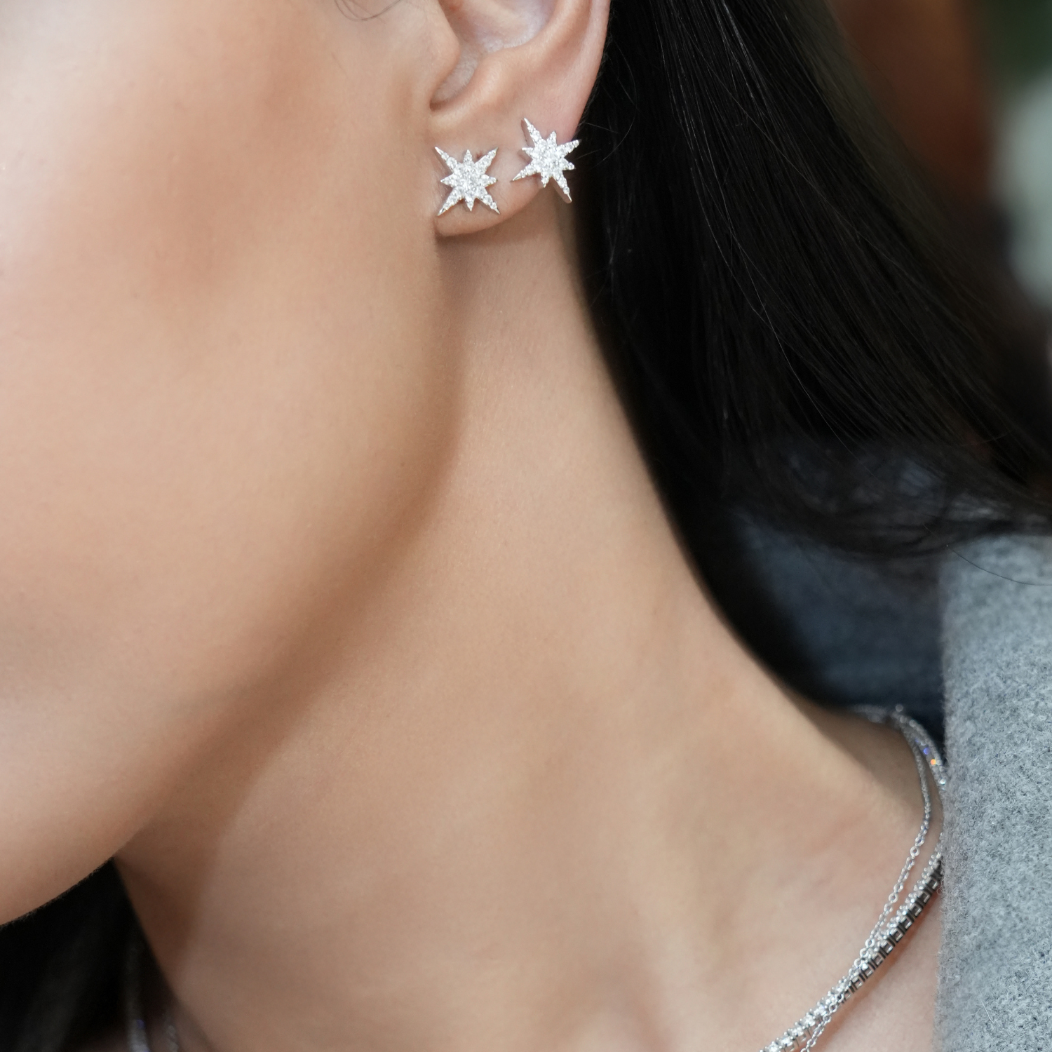 Hearts On Fire Charmed Starburst Diamond Stud Earrings