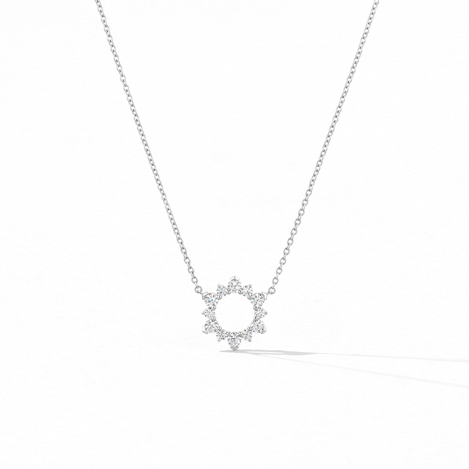 18K White Gold Aerial Eclipse Pendant