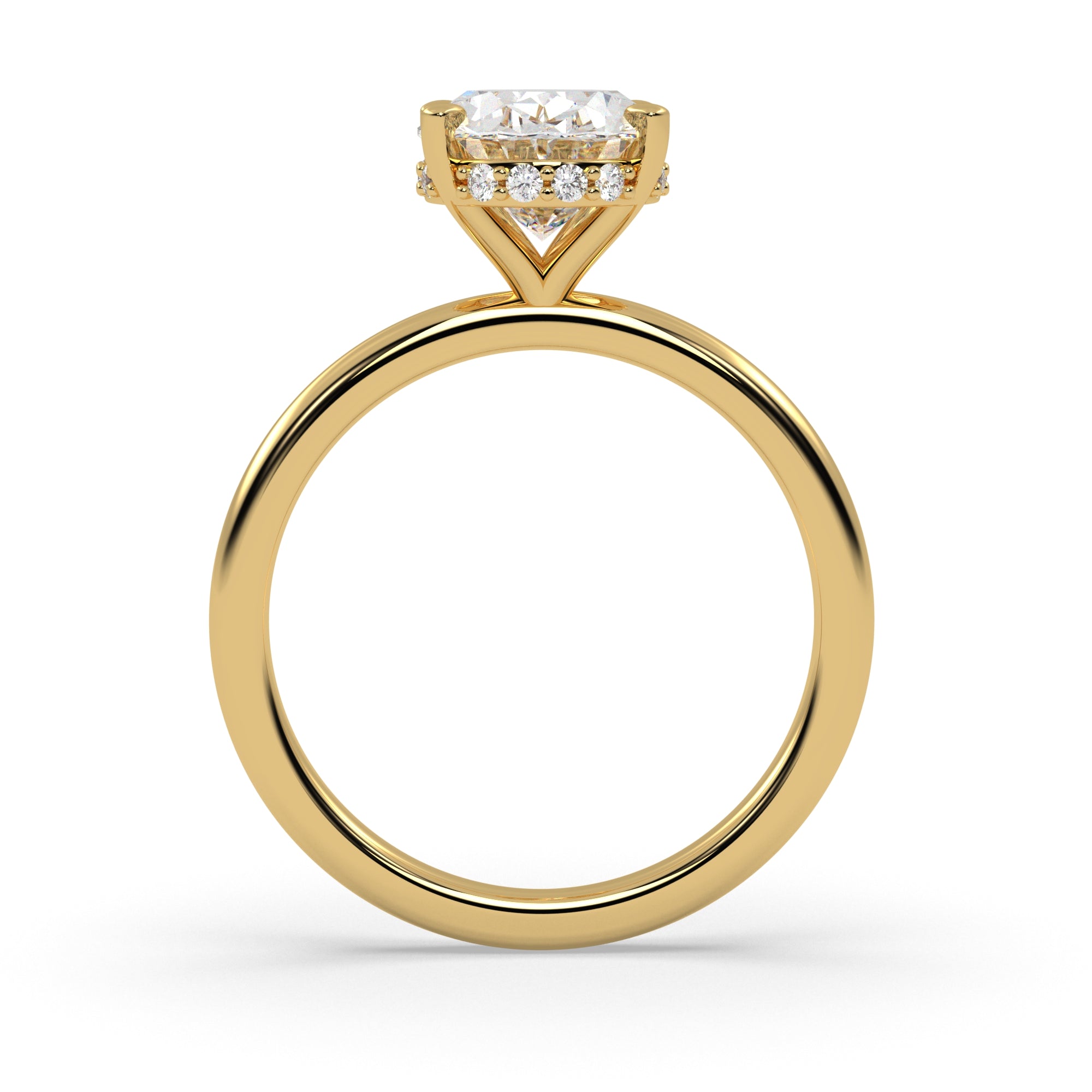Video Thumbnail: Angelineoval - Angeline Oval Yellow Gold Diamond Engagement Ring