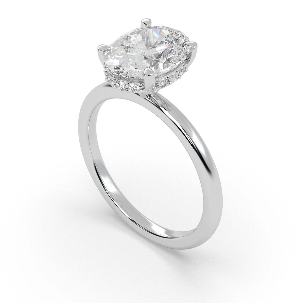 Video Thumbnail: Angelineoval - Angeline Oval Platinum Diamond Engagement Ring