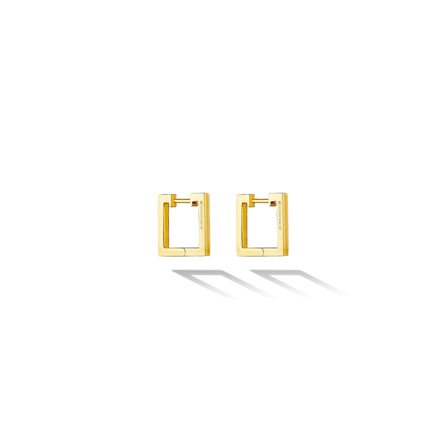 18K Yellow Gold Small Foundation Hoop Earrings