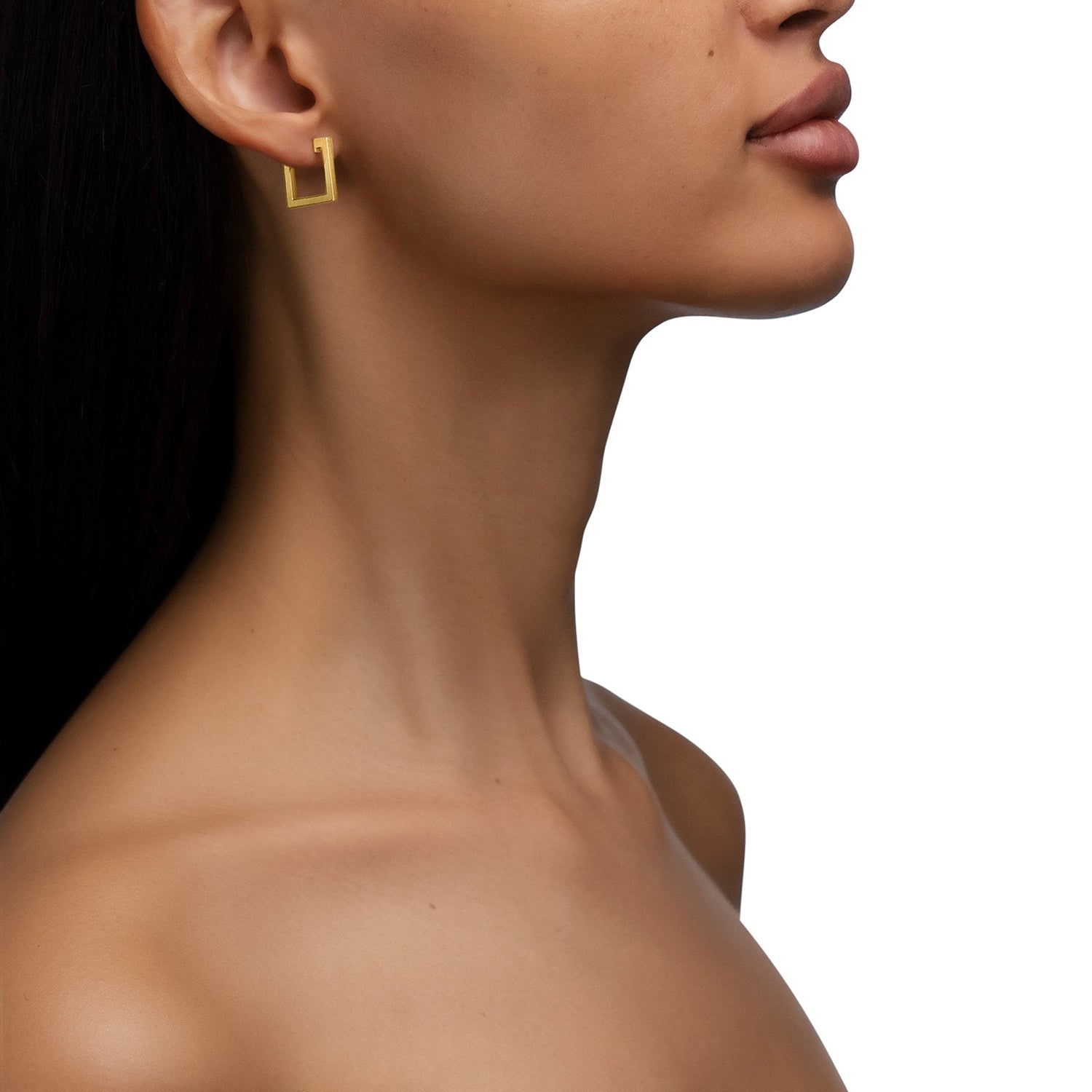 18K Yellow Gold Small Foundation Hoop Earrings