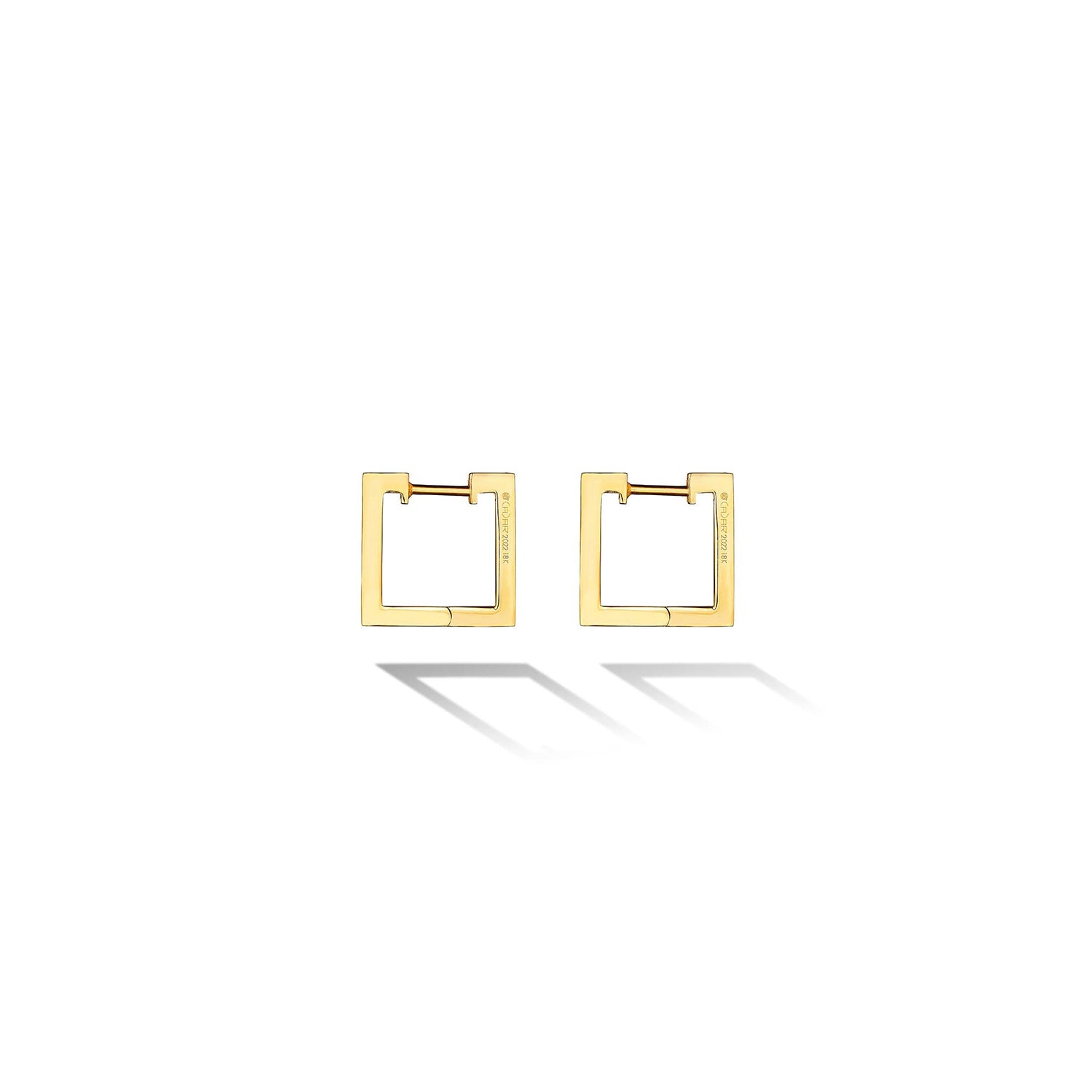 18K Yellow Gold Small Foundation Hoop Earrings