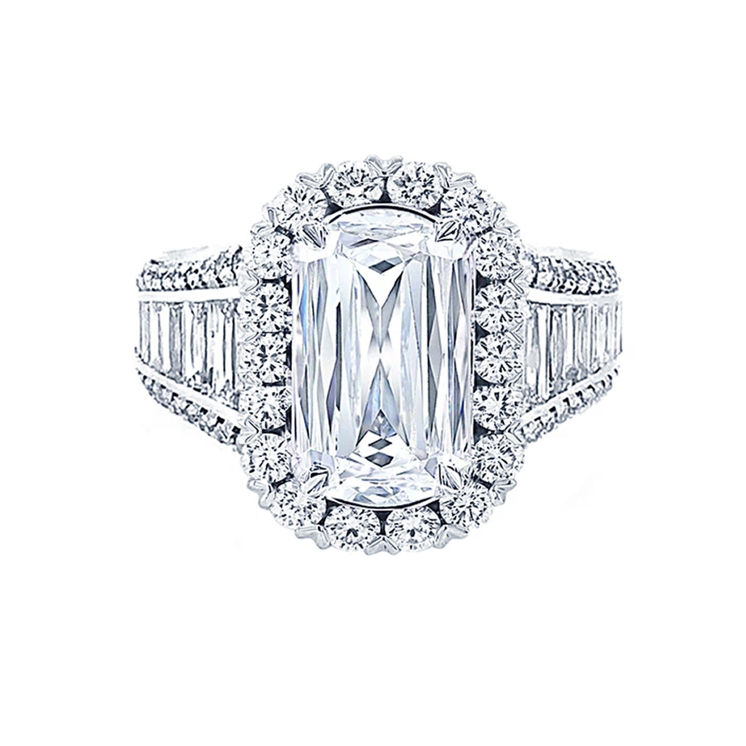 Christopher Design Platinum Ring With L'Amour Crisscut 2.12ctw