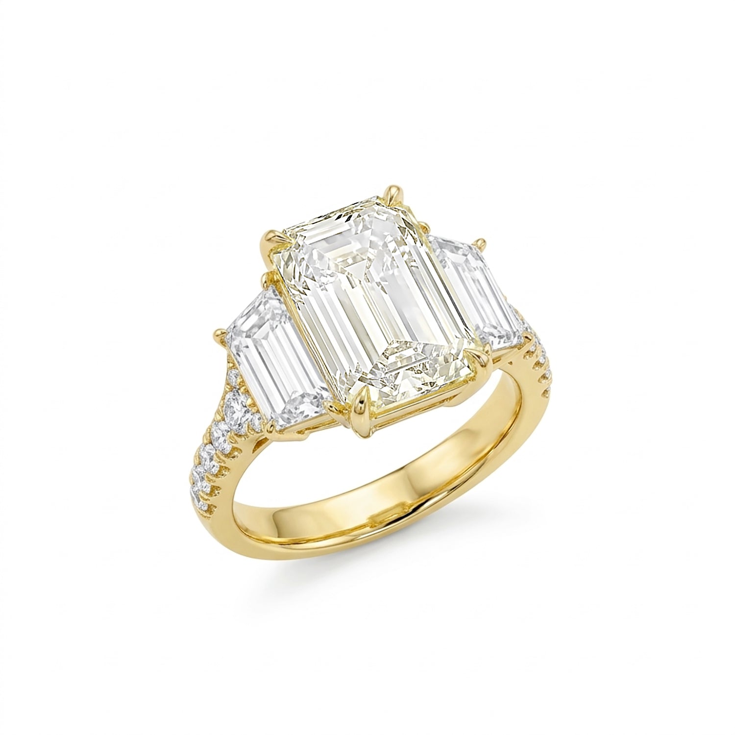 Christopher Designs 18K Yellow Gold L'amour Engagement Ring 6.96ctw