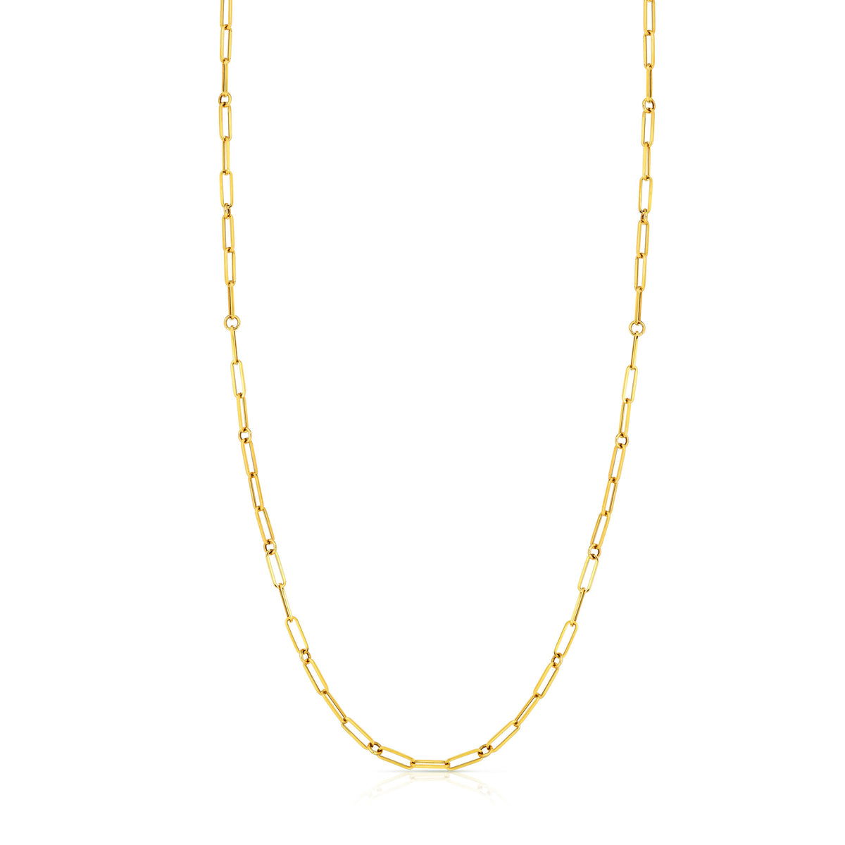 Roberto Coin 18K Yellow Gold Paperclip Design Necklace 22"