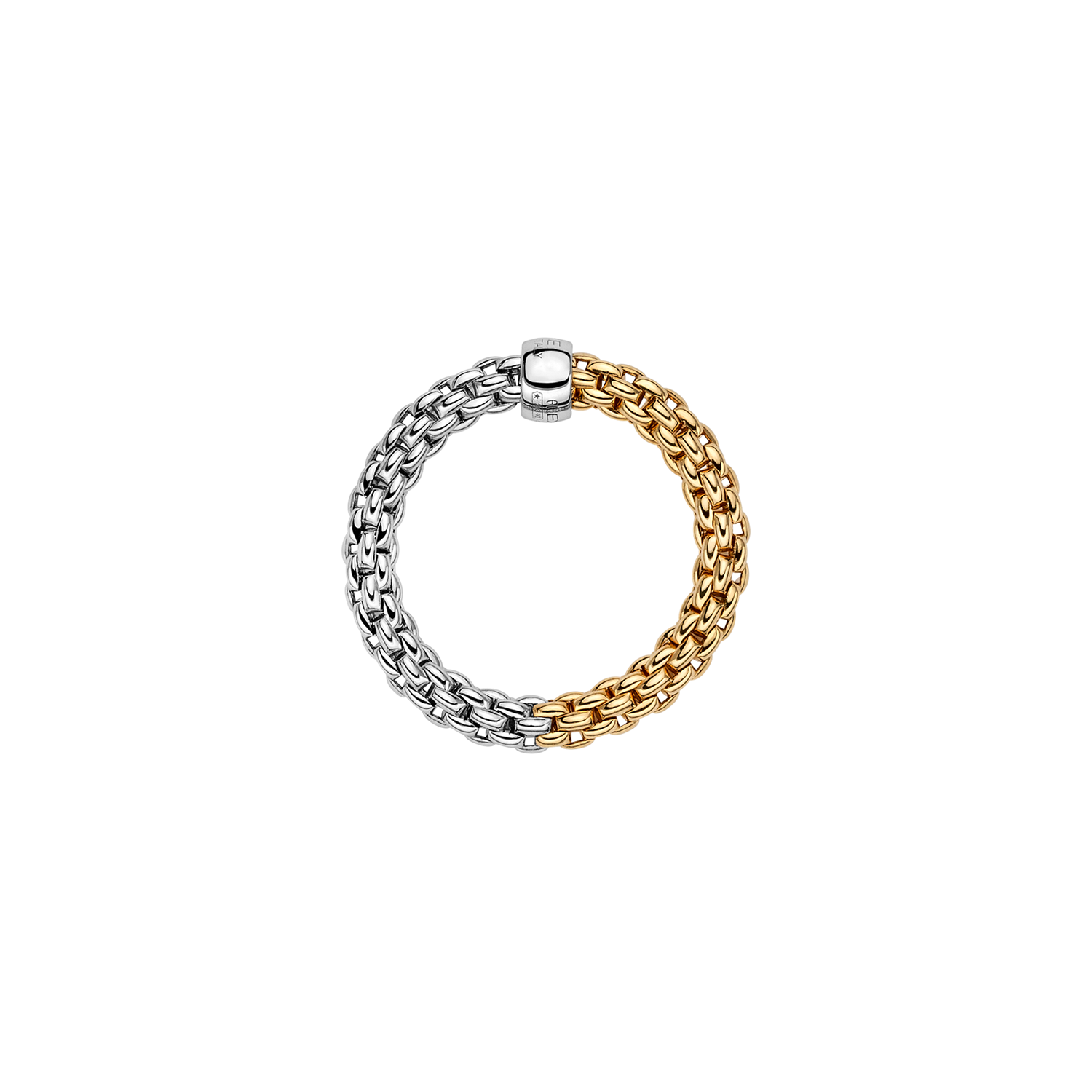 Video Thumbnail: Fope Essentials Gold Bicolour Flex It Ring With Round Mesh 4898 - Fope Essentials 18k Gold Bicolour Flex'it Ring With Round Mesh