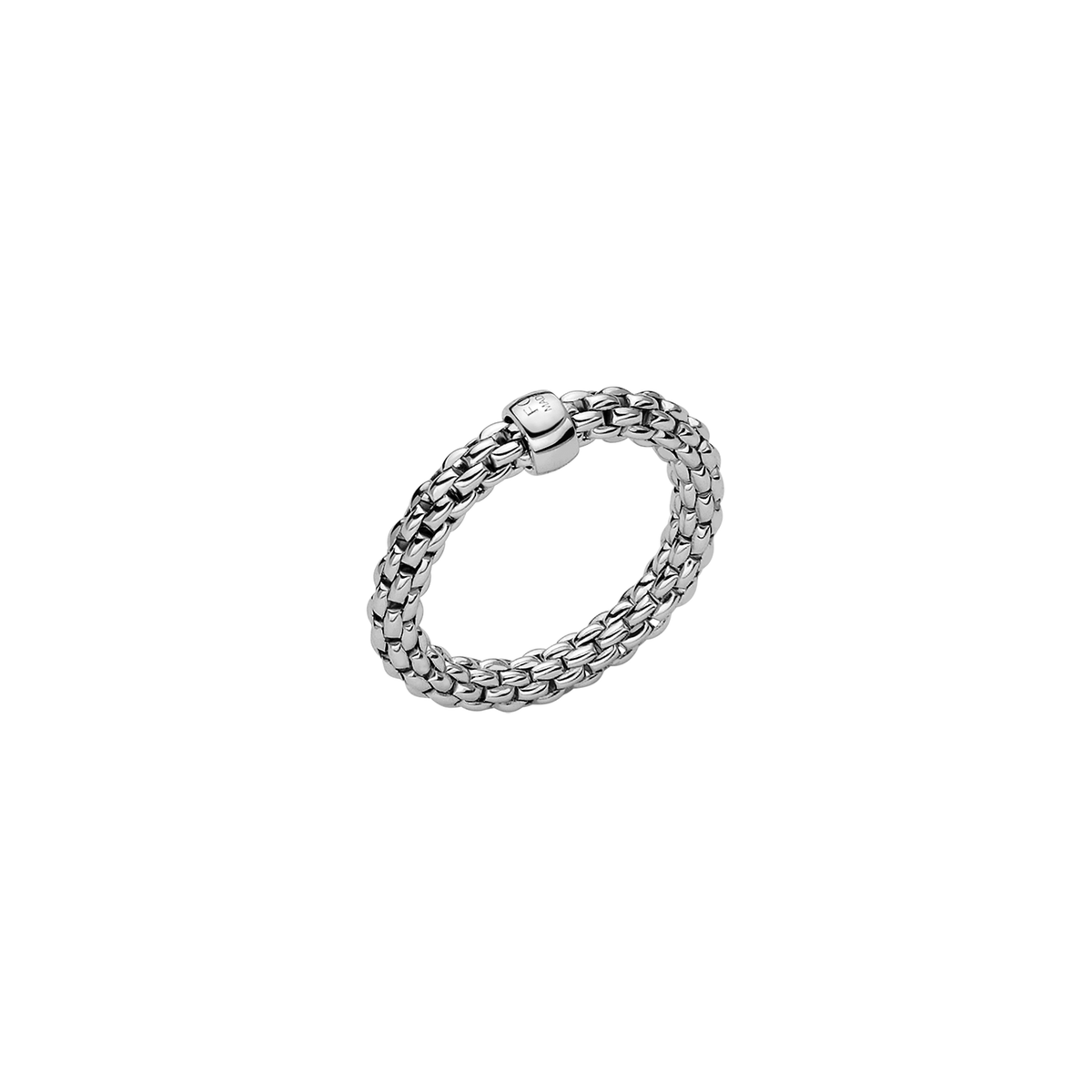 FOPE Essentials Collection 18K White Gold Flex'it Ring