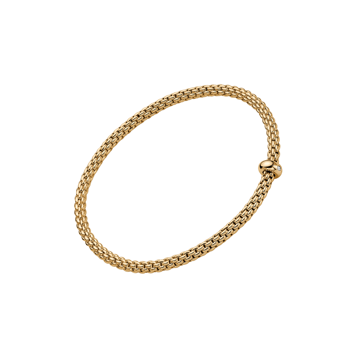 Fope 18K Yellow Gold Prima Flex'it Bracelet 0.01ctw