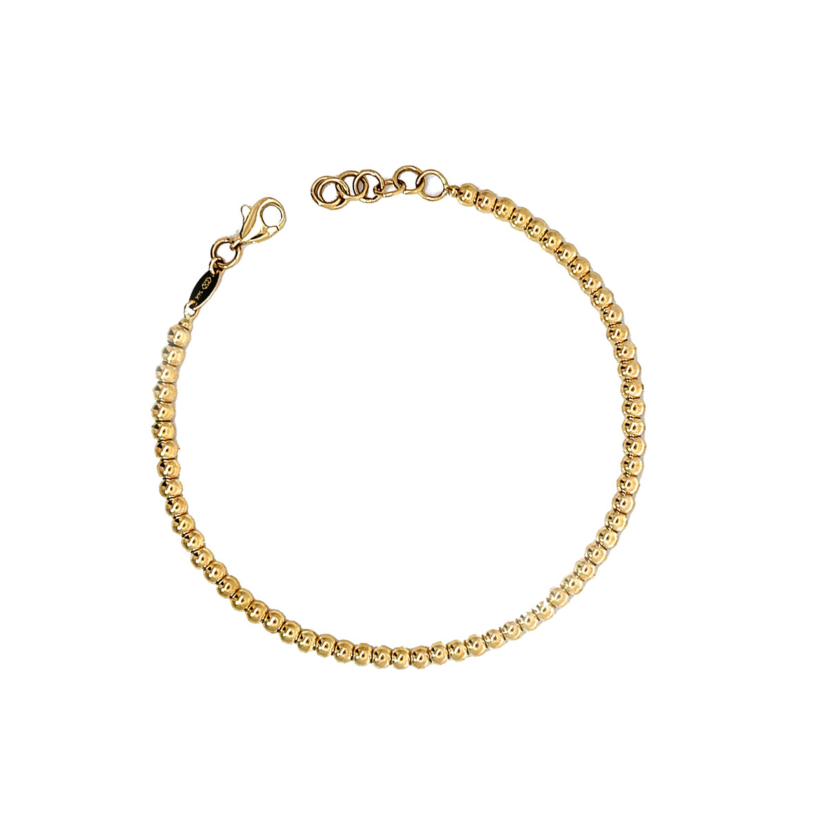 Video Thumbnail: Fancy Gold Ball Link Style Chain a Medium Lobster Clasp Length 7 Inches Adjustable Weight 4 7 Grams - Howard 14k Yellow Gold 7" Ball Link Bracelet