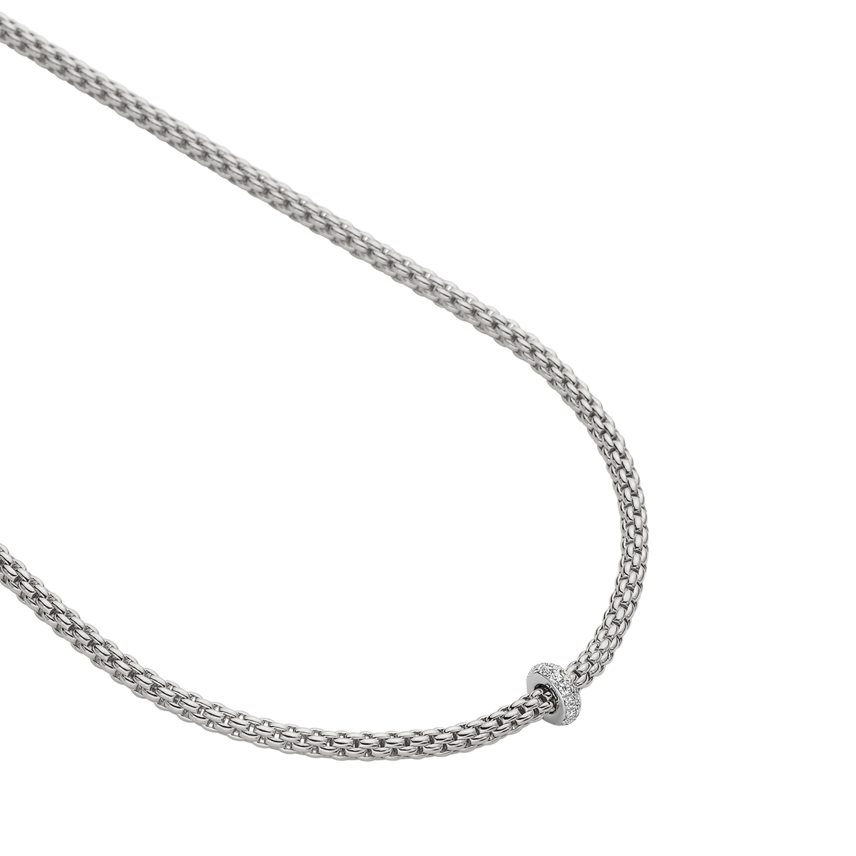 Video Thumbnail: Fope White Gold Prima Necklace 0 - Fope Prima Collection 18k White Gold Necklace With Diamonds