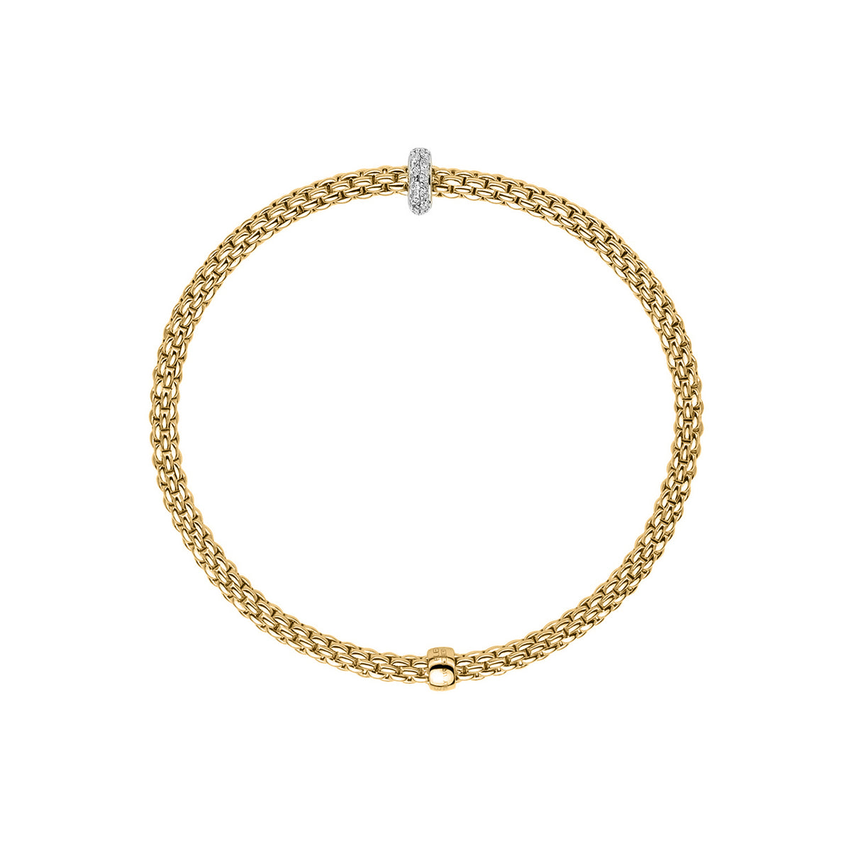 Fope 18K Yellow Gold Prima Flex'it Bracelet 0.18ctw