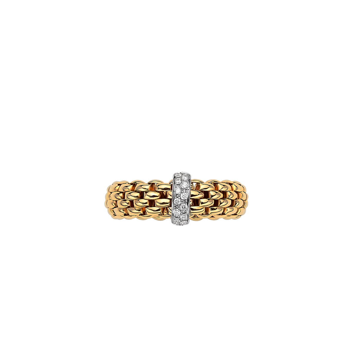 Video Thumbnail: Fope Yellow Gold Vendome Ring 0 - Fope 18k Yellow Gold Vendome Ring 0.10ctw