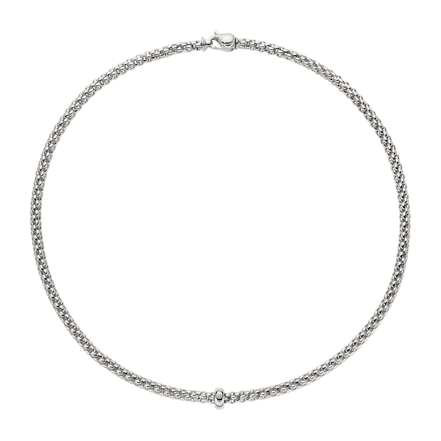 FOPE Solo 18K White Gold Diamond Necklace