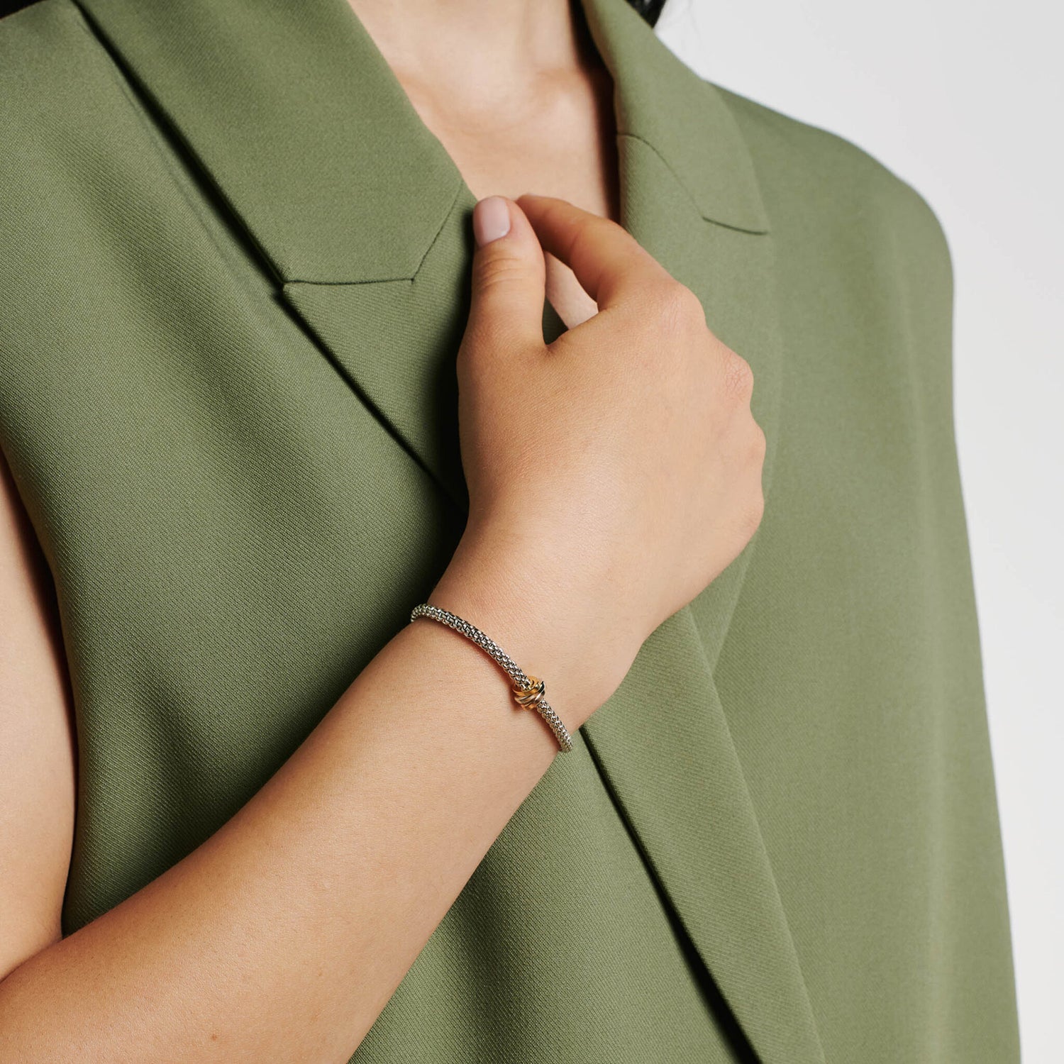 Fope Prima 18K Yellow Gold Flex'it Bracelet 0.31ctw