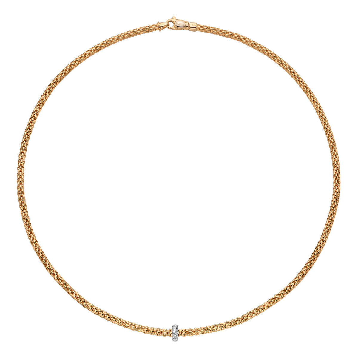 Fope 18K Yellow Gold Prima Necklace 0.18ctw