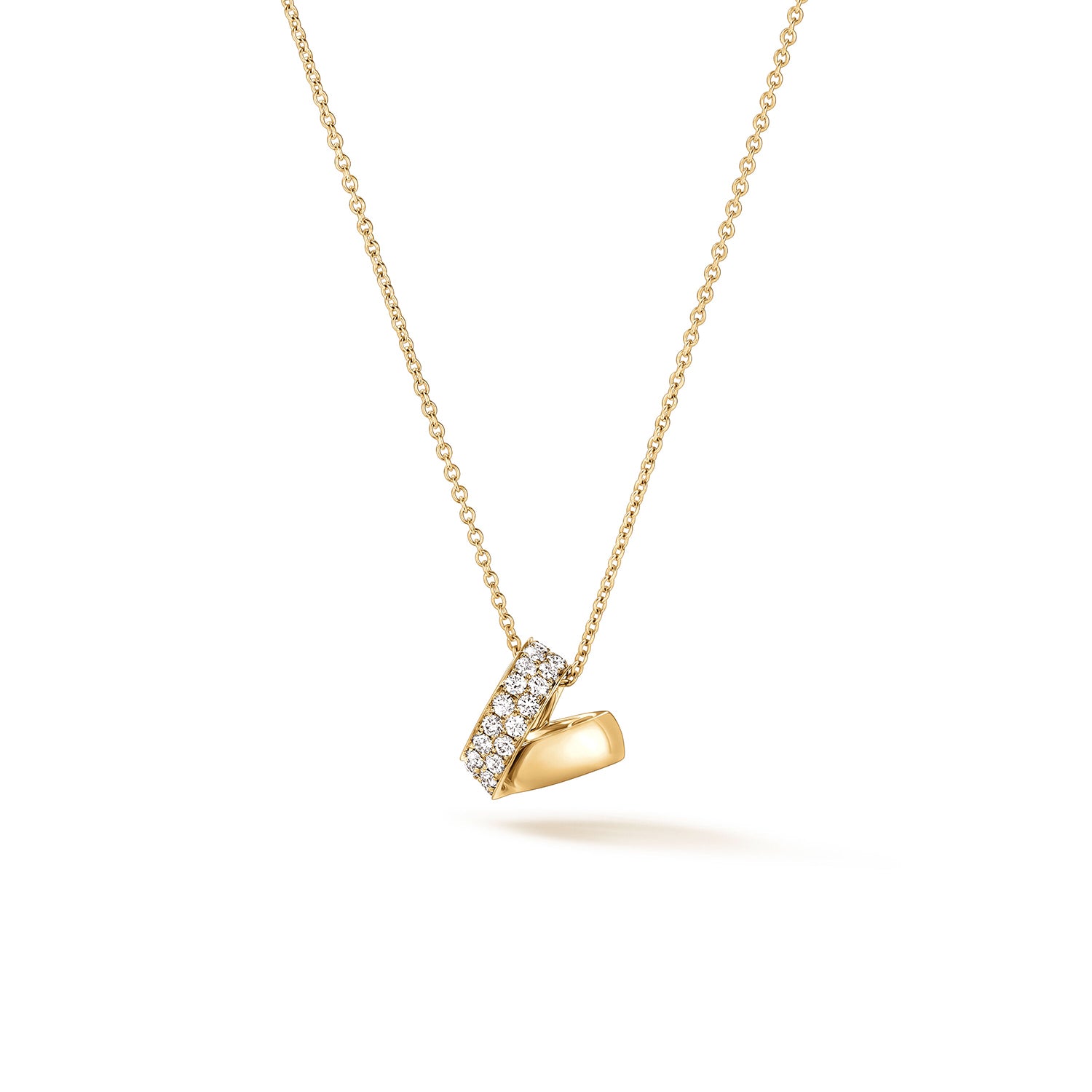 INSIDE/OUT 18K Yellow Gold Multi-Wear Rondel Diamond Pendant Necklace