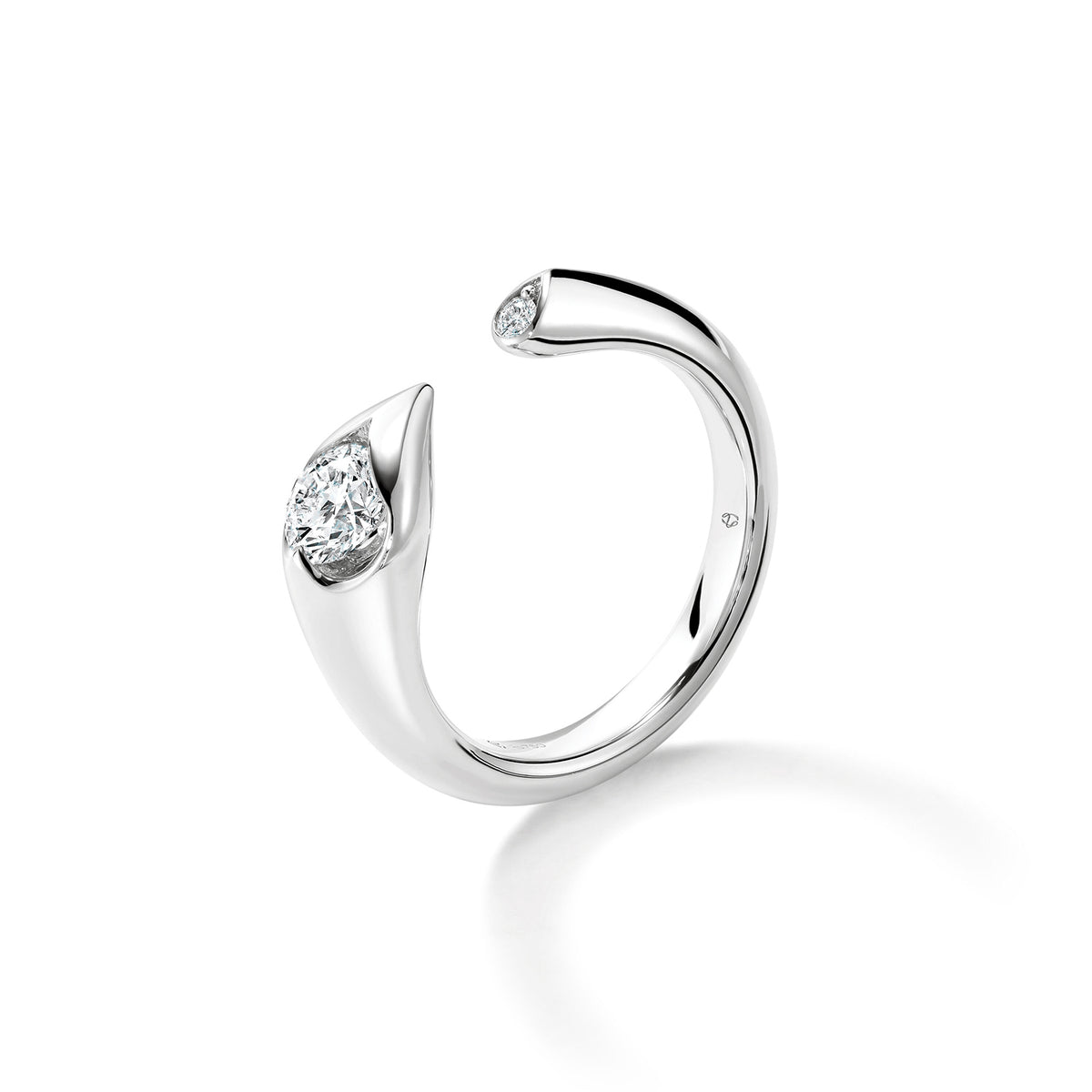 Video Thumbnail: Hearts on Fire White Gold Lu Collection Open Droplet Ring 0 50 Carat Total Weight Vs Clarity I J Colour - 18kw Gold Lu Open Droplet Ring