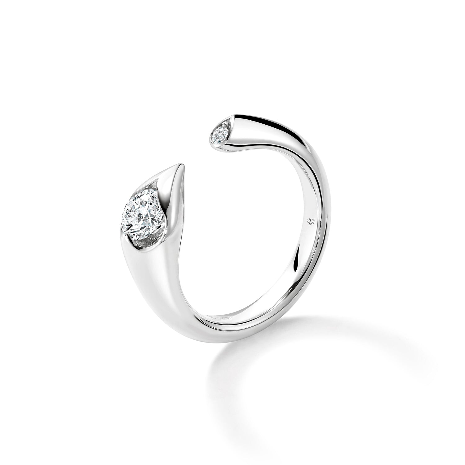 Video Thumbnail: Hearts on Fire White Gold Lu Collection Open Droplet Ring 0 50 Carat Total Weight Vs Clarity I J Colour Aeef - 18kw Gold Lu Open Droplet Ring