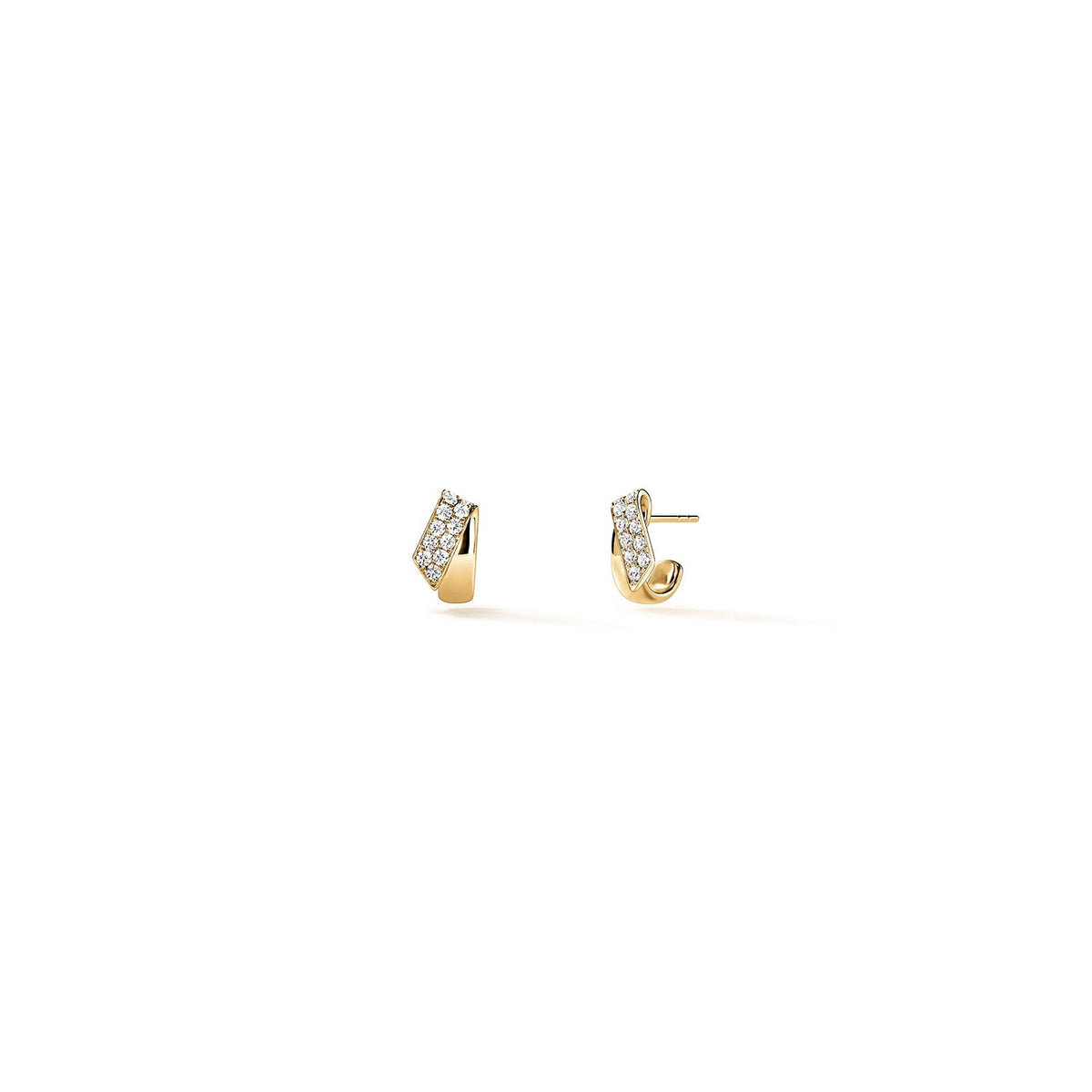 Hearts On Fire 18K Yellow Gold INSIDE/OUT Diamond Flip Huggies 0.51ctw