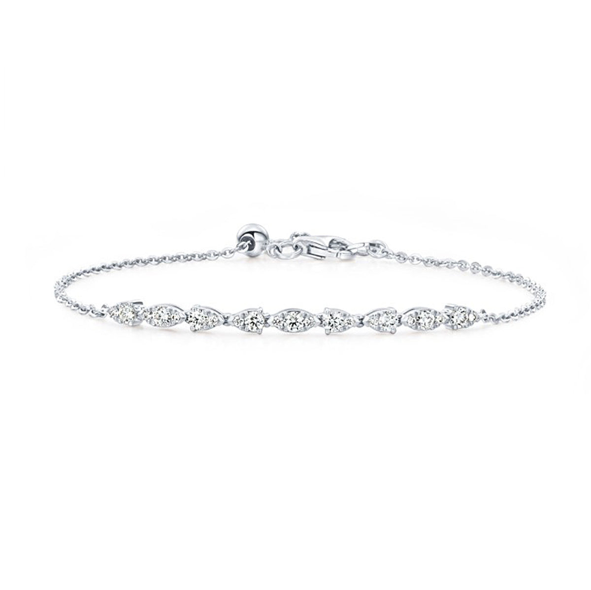 Hearts On Fire 18k White Gold Aerial Dewdrop Bracelet 0.42ctw