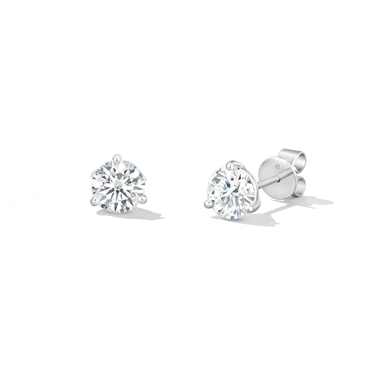 Video Thumbnail: Hearts on Fire White Gold Three Prong Stud Earrings Hof Diamonds 0 Total Weight Vs Si Clarity - 0.72ctw 18kw Gold Three-prong Stud Earring