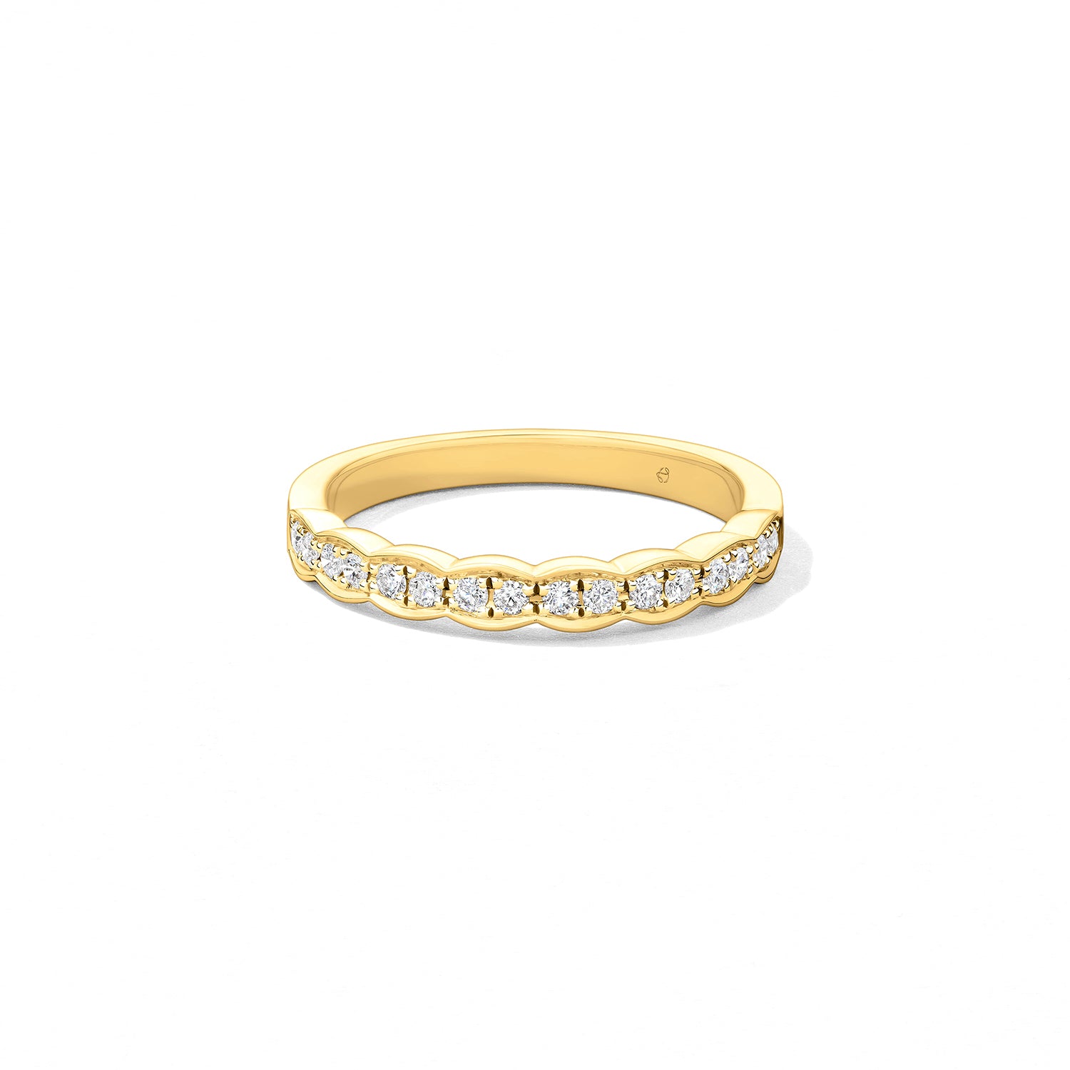 18K Yellow Gold Lorelei Floral Diamond Band