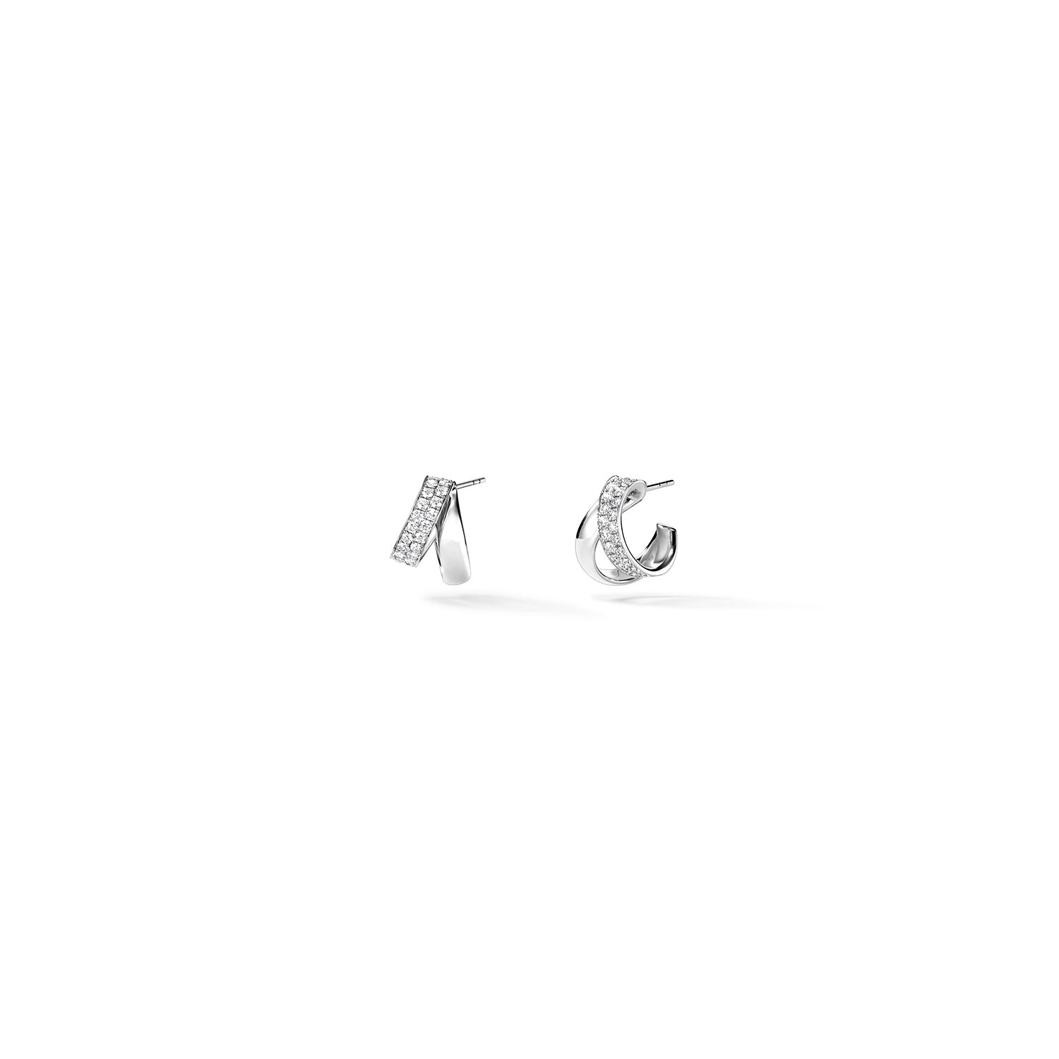 INSIDE/OUT 18K White Gold Diamond Flip Earrings