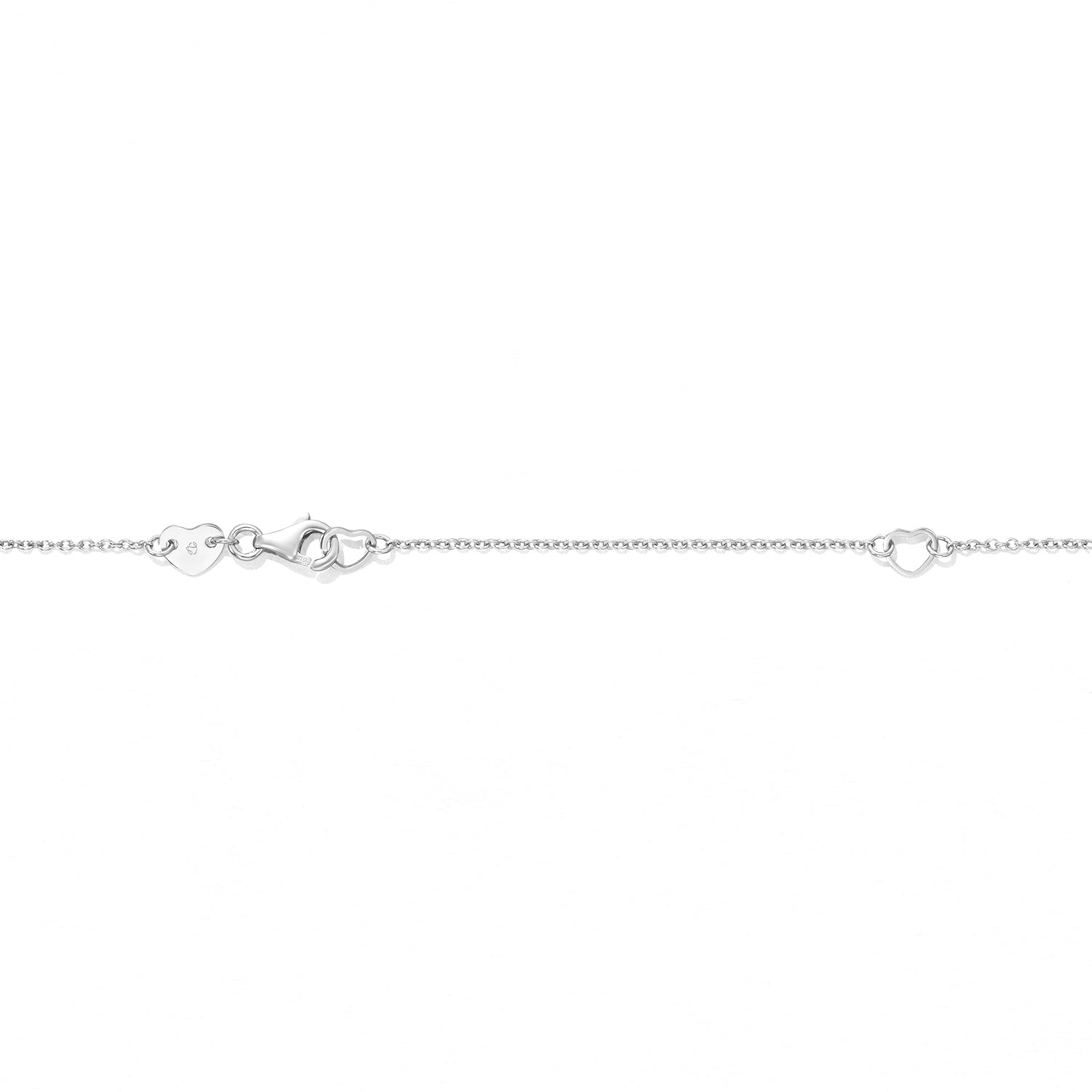 18K White Gold Triplicity Triangle Lariat Necklace