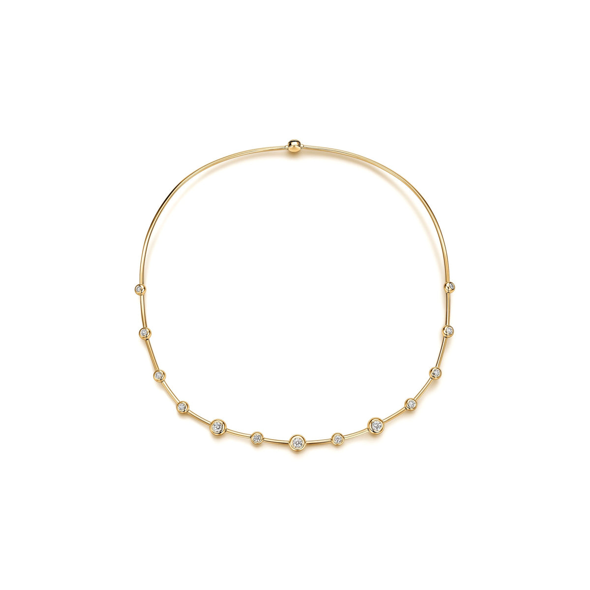Hearts on Fire 18K Yellow Gold 15.5" Dream Floating Choker Necklace 1.40ctw