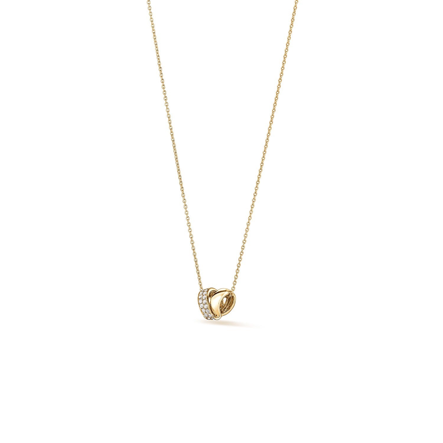 Hearts on Fire 18K Yellow Gold 17" INSIDE/OUT Rondel Diamond Pendant Necklace 0.10ctw