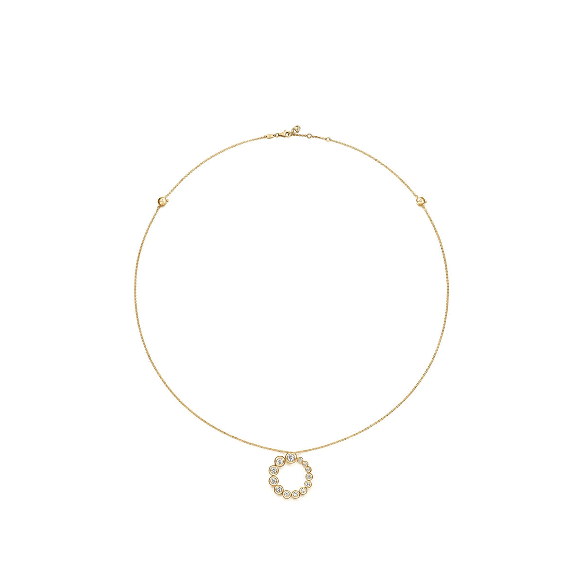 Hearts on Fire 18K Yellow Gold 23.5" Dream Circle Convertible Pendant Necklace 1.65ctw